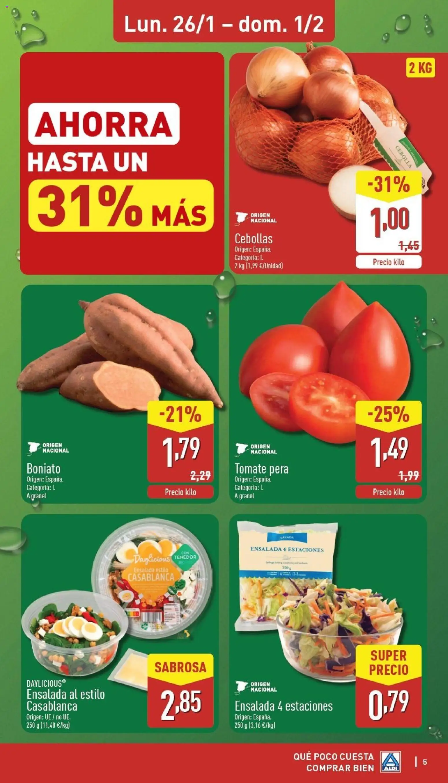 Aldi folleto Baleares │ válido desde el 26.01.2026 | Página: 5 | Productos: Ensalada, Παγωμένο τσάι