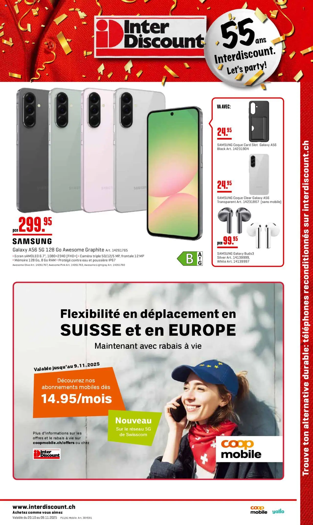 Interdiscount Aktionen Mobile FR – gültig ab 20.10.2025 | Seite: 1 | Produkte: Samsung