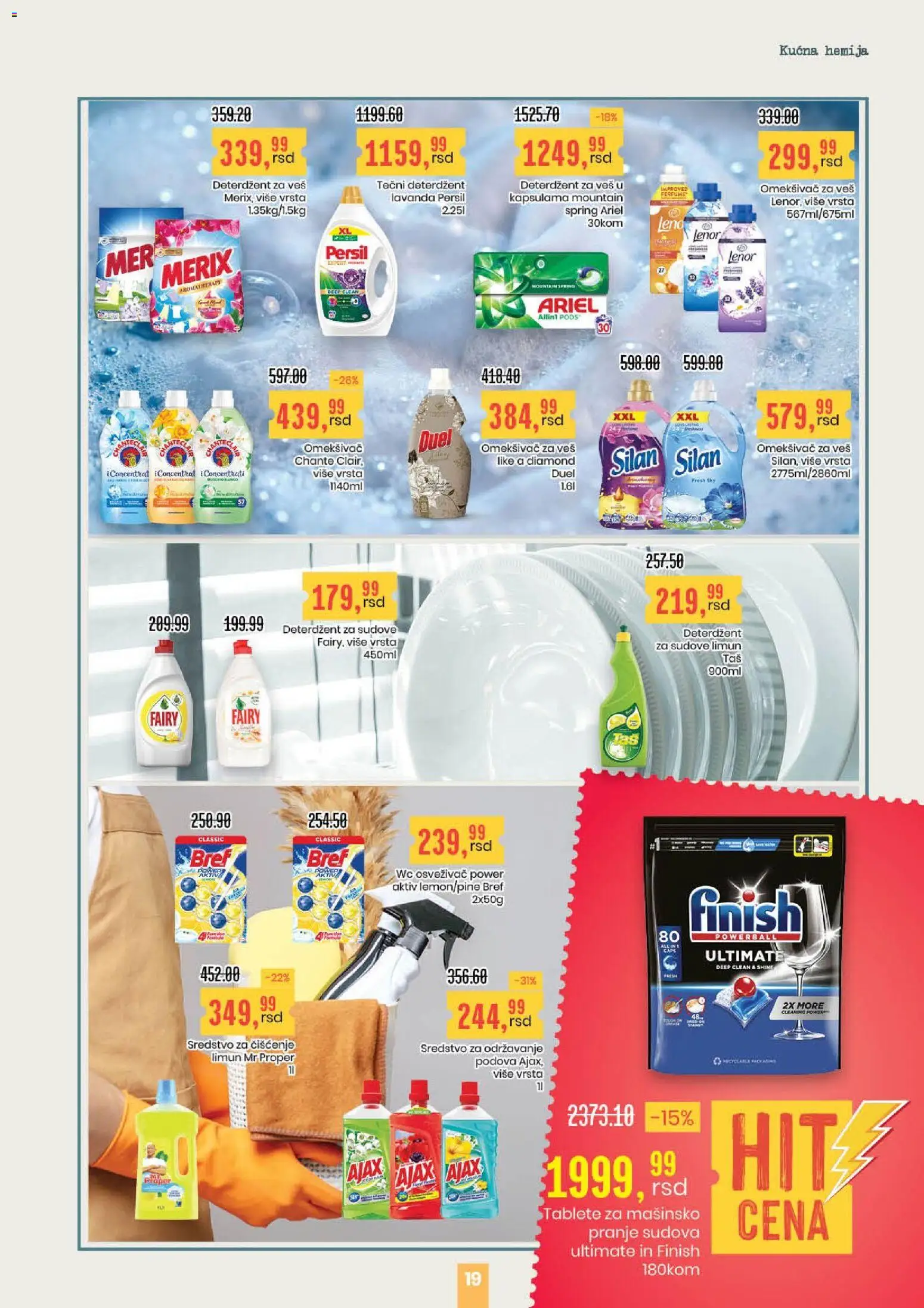 Aroma Market katalog - važi od 19.02.2026 | Strana: 19 | Proizvode: Mr proper, Silan, Ajax, Persil