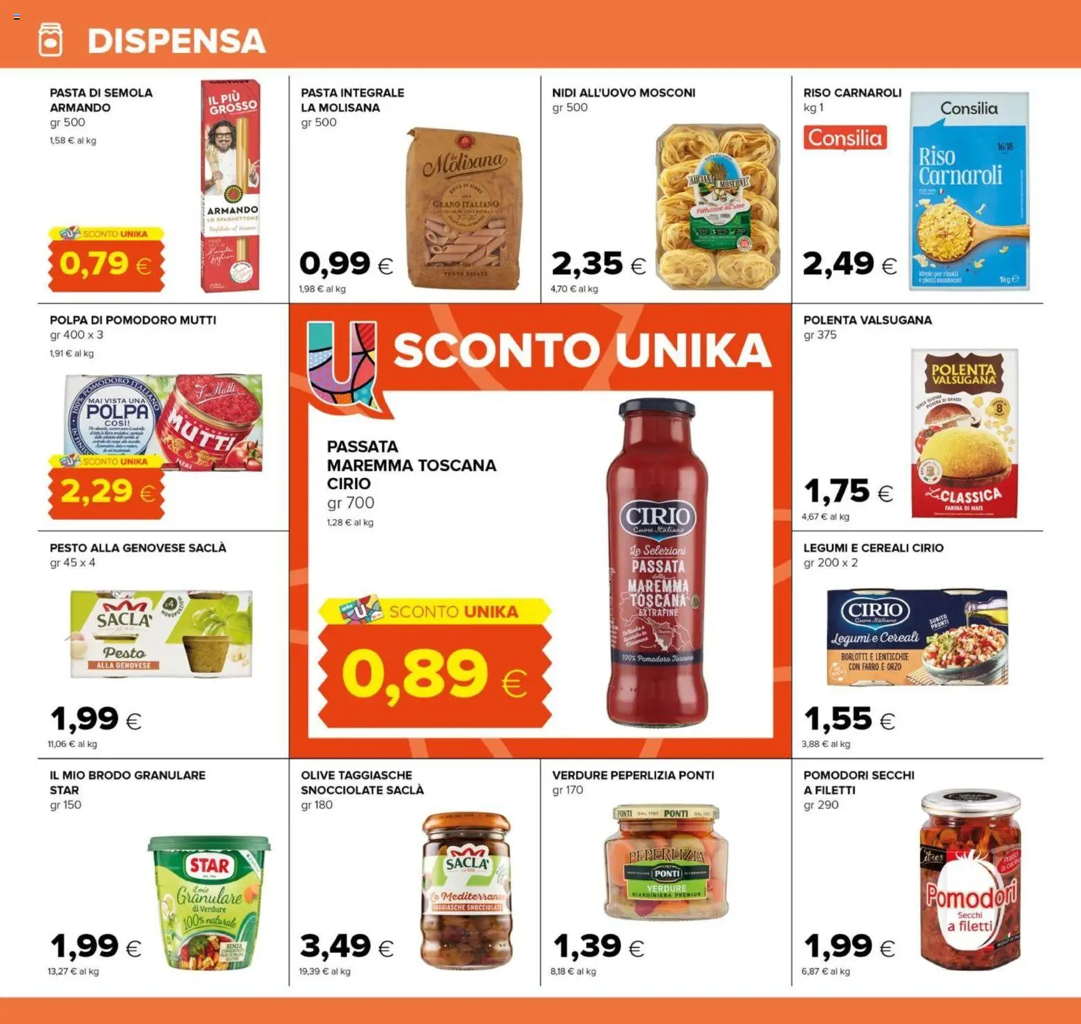 Volantino Tigre del 21.11.2025 | Pagina: 12 | Prodotti: Cereali, Pasta, Mutti, Farro