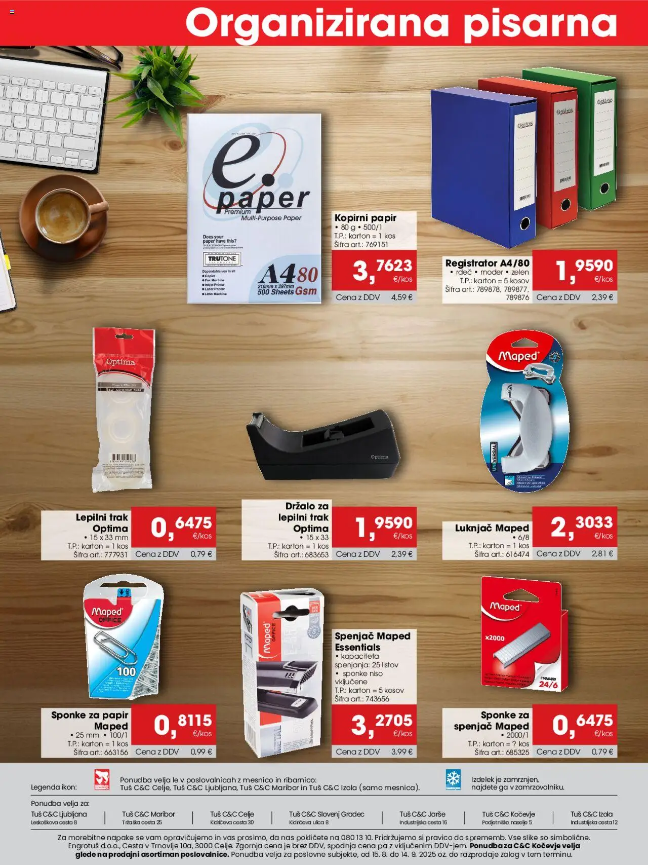 Tuš katalog cash & carry nazaj v šolo │ velja od 15.08.2025 | Stran: 3 | Izdelki: Kos