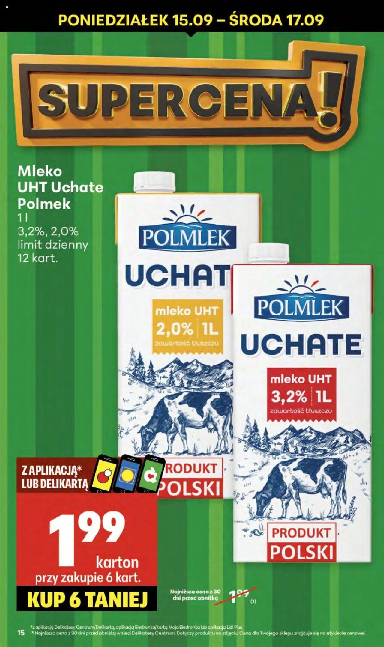 Delikatesy Centrum Gazetka od 11.09.2025 | Strona: 15 | Produkty: Delikatesy, Mleko