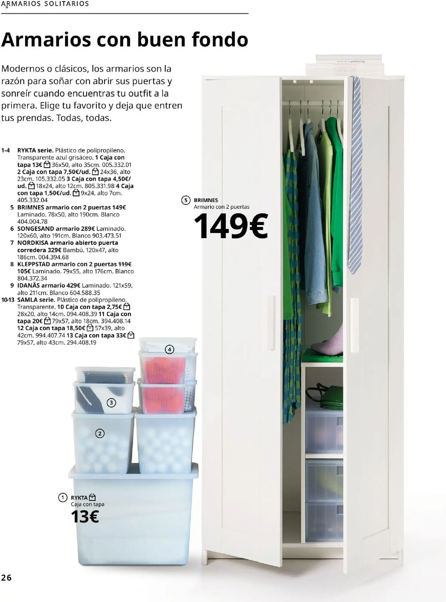 Catálogo IKEA Organización en el hogar │ válido desde el 15.01.2026 | Página: 26 | Productos: Armario, Caja