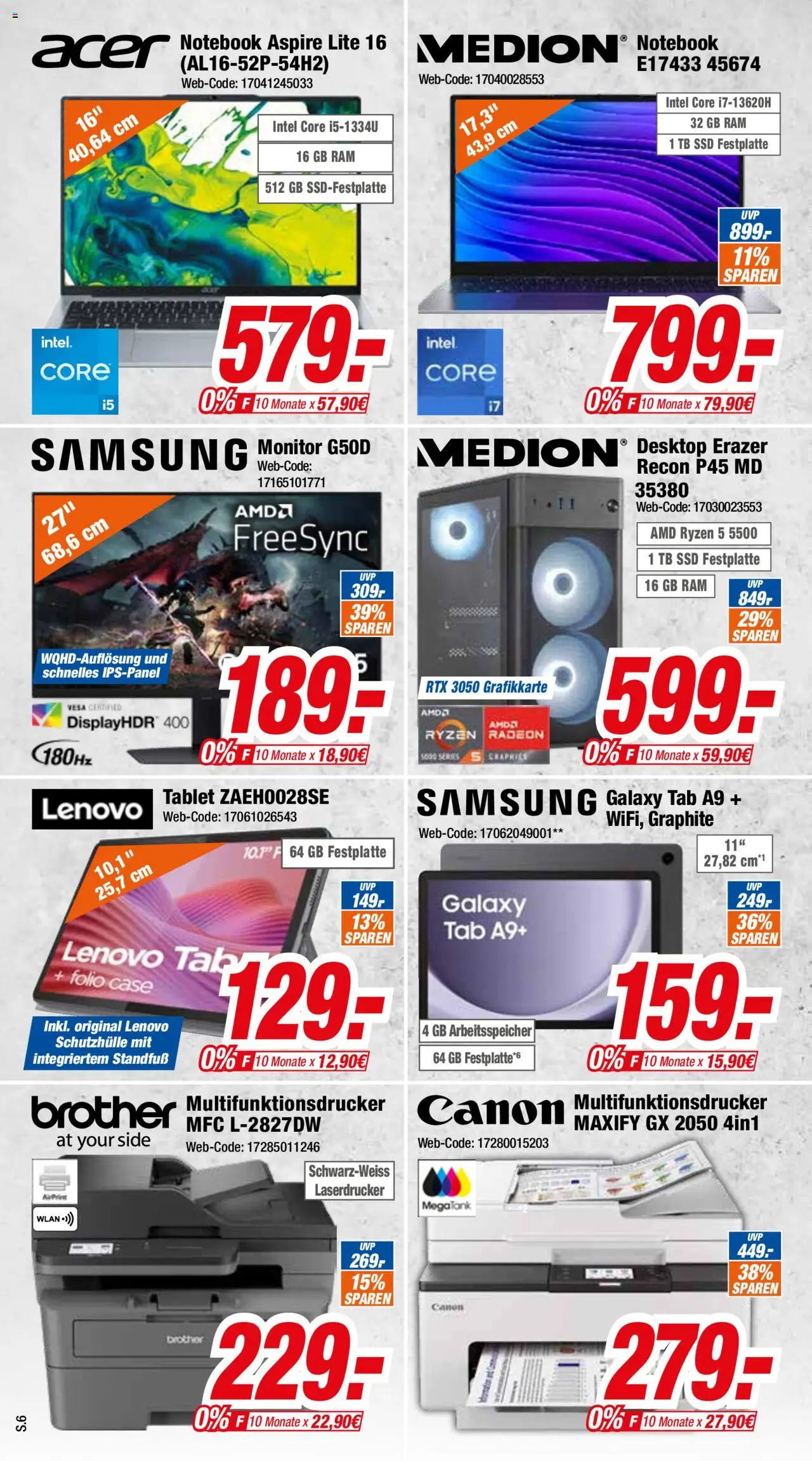 Expert Prospekt 	 - gültig ab dem 18.08.2025 | Seite: 6 | Produkte: Lenovo, Grafikkarte, Tablet, Monitor