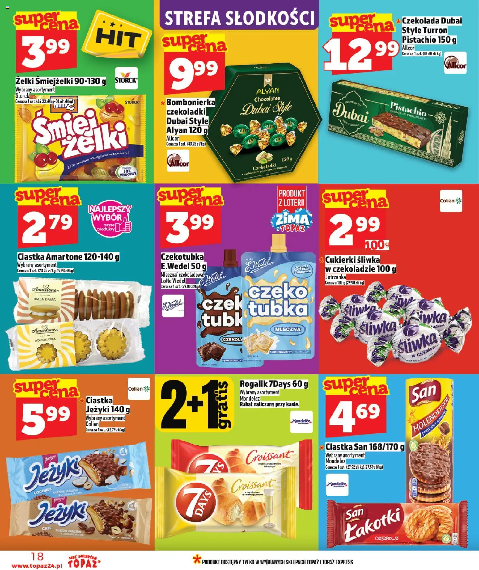 Topaz Gazetka od 08.01.2026 | Strona: 18 | Produkty: Czekoladki, Bombonierka, Czekolada, Cukierki