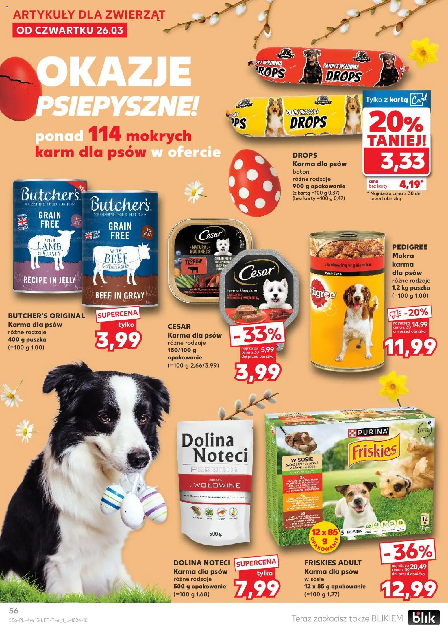 Kaufland gazetka od 26.03.2026 | Strona: 56 | Produkty: Karta, Wołowina, Marchewka, Karma dla psów