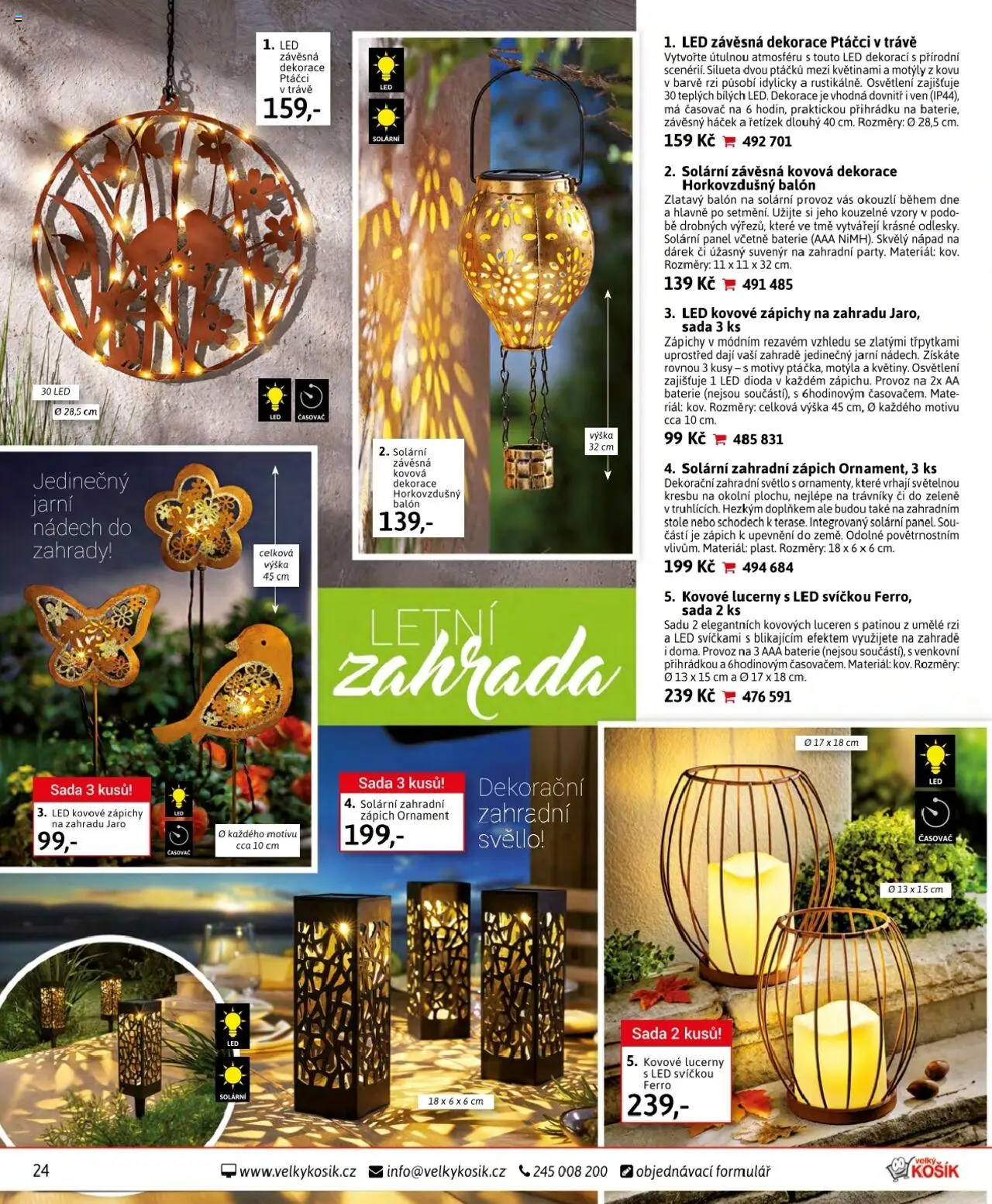 Velký Košík katalog - srpen od 01.08.2025 | Strana: 24 | Produkty: Zahrada, Balón, LED, Dekorace
