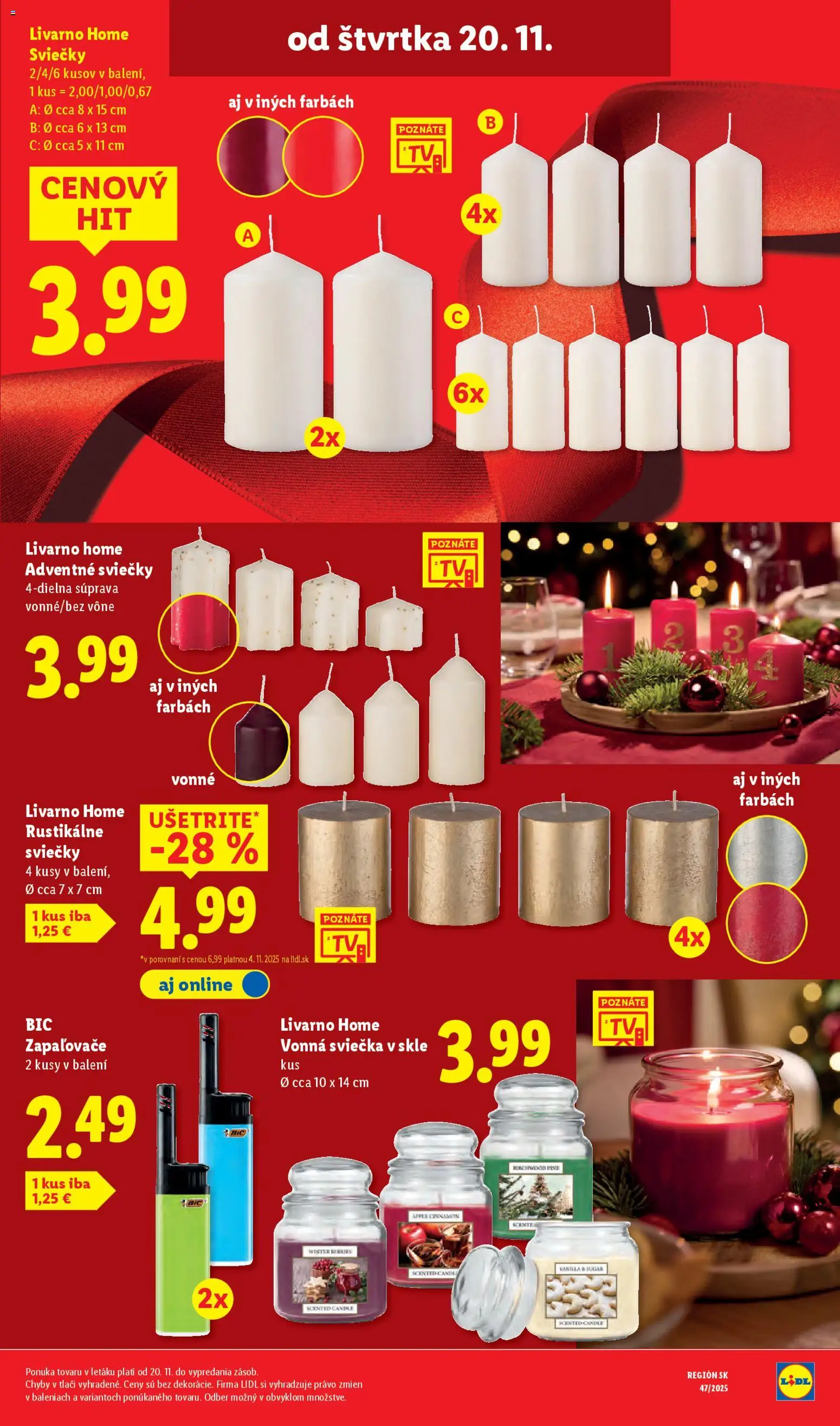 Nové Lidl akcie – leták je platný od 20.11.2025 | Strana: 43 | Produkty: Apple, Sviečky