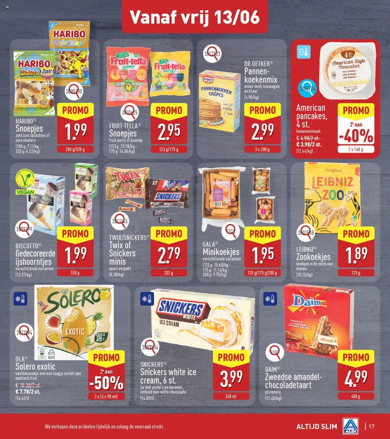  | Pagina: 17 | Producten: Snoepjes, Pannenkoeken, Cake, Melk