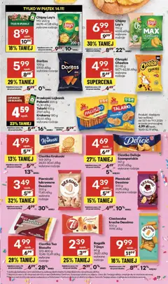 Pogląd oferty "Delikatesy Centrum Gazetka" - ważna od 13.11.2025 | Strona: 27 | Produkty: Delikatesy, Lays, Krakersy, Ciastka