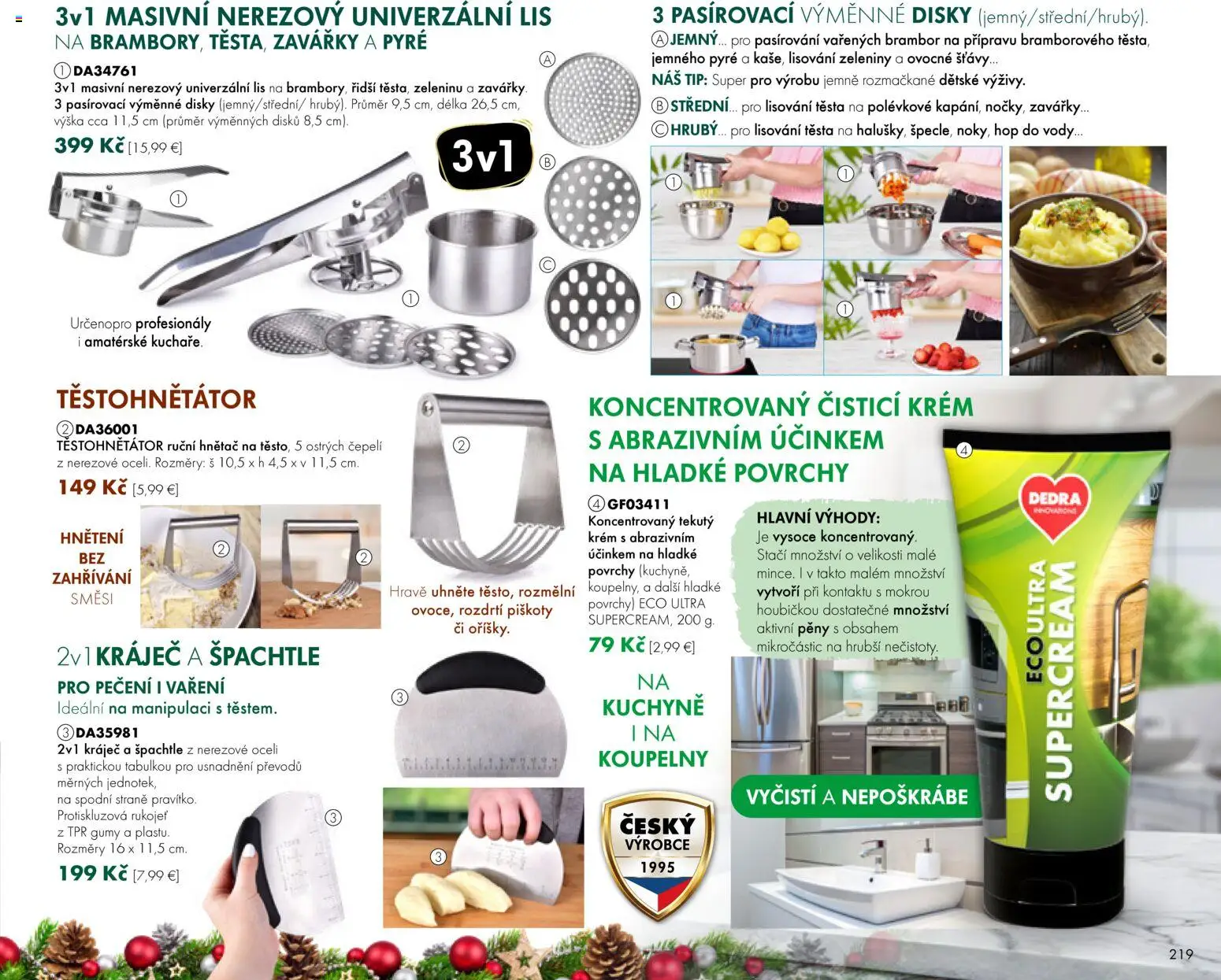Nové Dedra akcie – leták je platný od 01.11.2025 | Strana: 119 | Produkty: Lis, Kuchyne, Krém