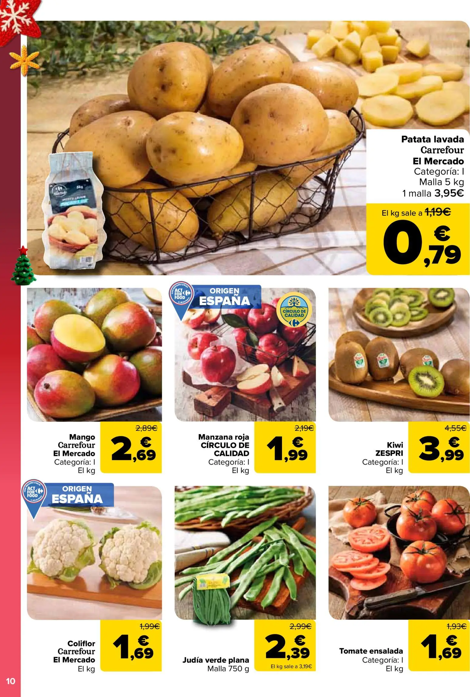 Carrefour folleto │ válido desde el 29.12.2025 | Página: 10 | Productos: Kiwi, Manzana, Ensalada, Ρούτερ