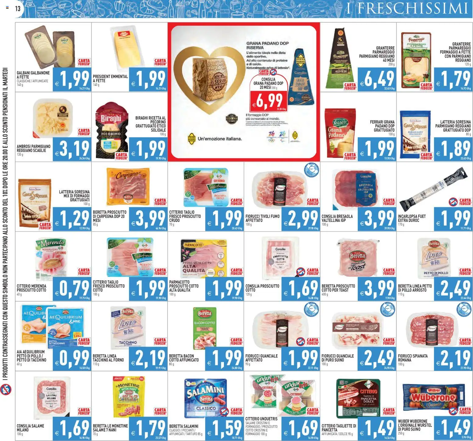 Volantino PIM Supermercati del 19.11.2025 | Pagina: 13 | Prodotti: Salame, Pancetta, Wurstel, Guanciale