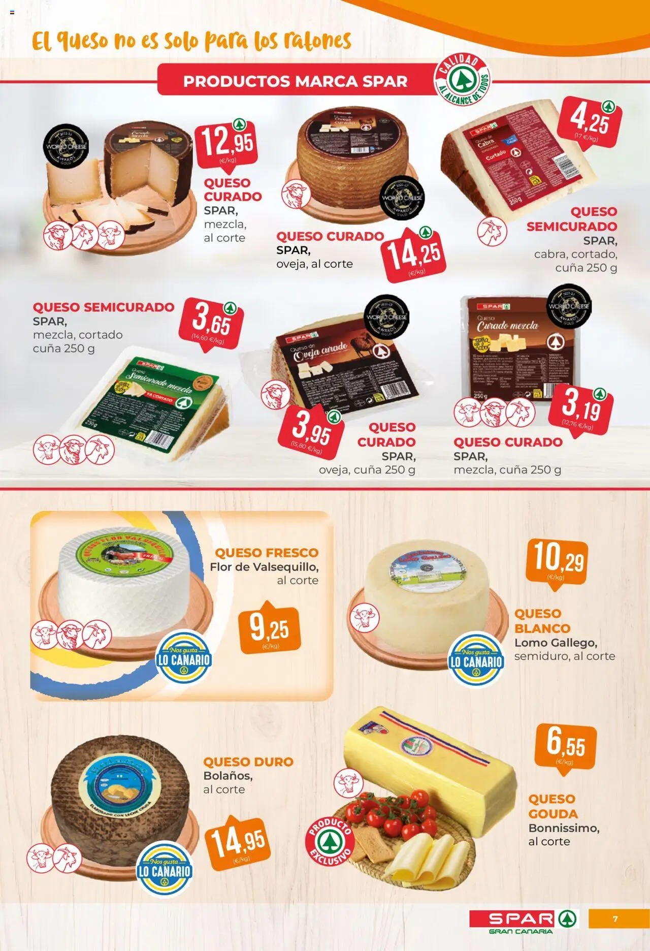 Spar folleto │ válido desde el 17.10.2025 | Página: 7 | Productos: Leche, Queso, Queso fresco, Cuna