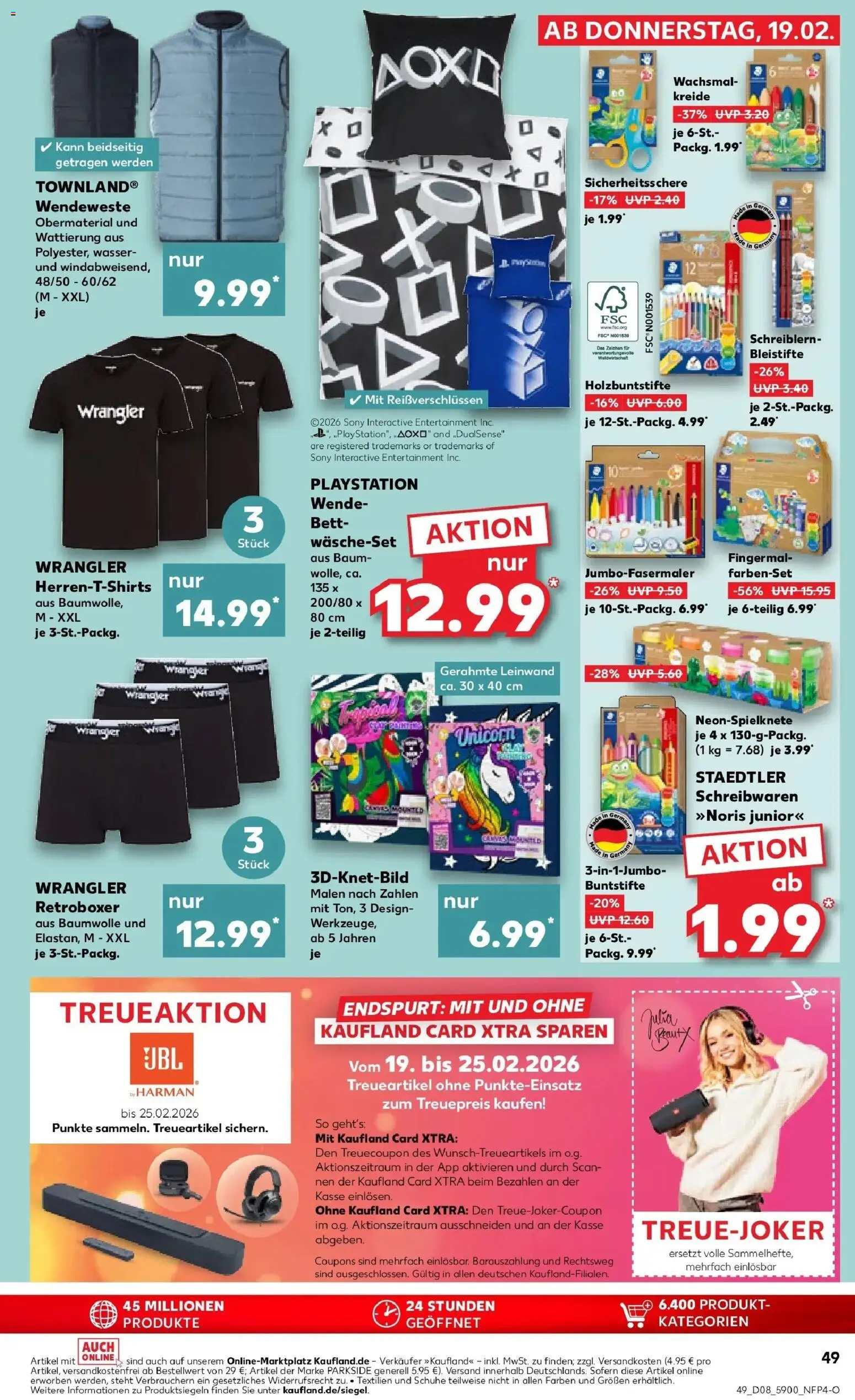 Kaufland prospekt Bitterfeld-Wolfen	 – gültig ab 22.02.2026 | Seite: 49 | Produkte: Playstation, Sony, T-Shirt, Boxer