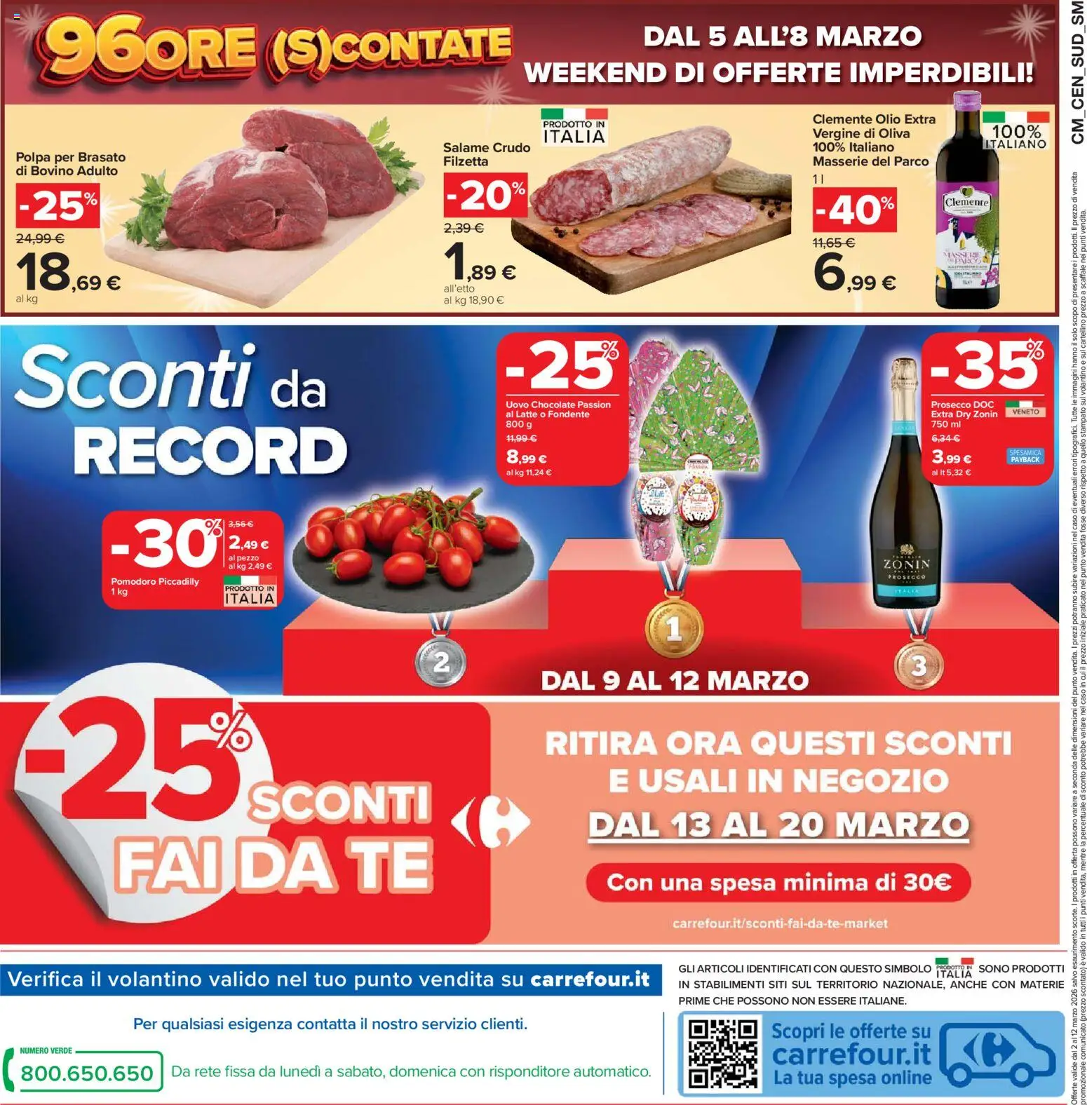 Volantino Carrefour del 02.03.2026 | Pagina: 22 | Prodotti: Salame, Tè, Latte, Olio