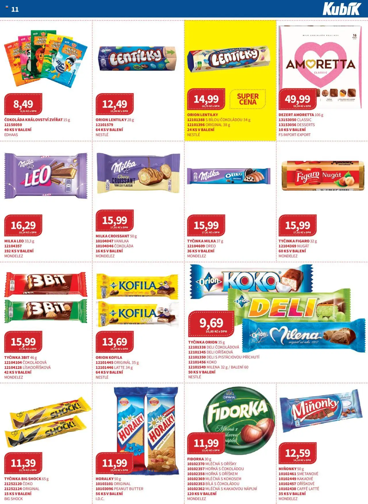 Kubík leták - Velkoobchod 09/2025 od 01.09.2025 | Strana: 11 | Produkty: Milka, Oříšky, Oreo, Fidorka