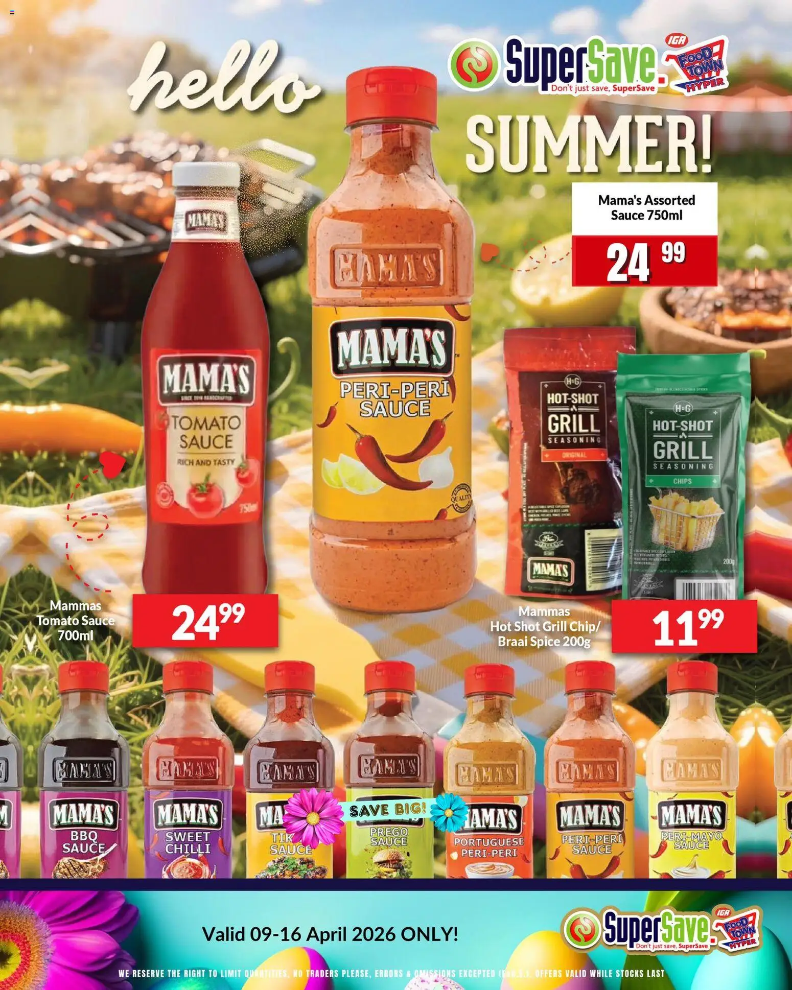 New Super Save catalogue – valid from 09.04.2026 | Page: 35 | Products: Grill, Chips, Tomato sauce, Chilli