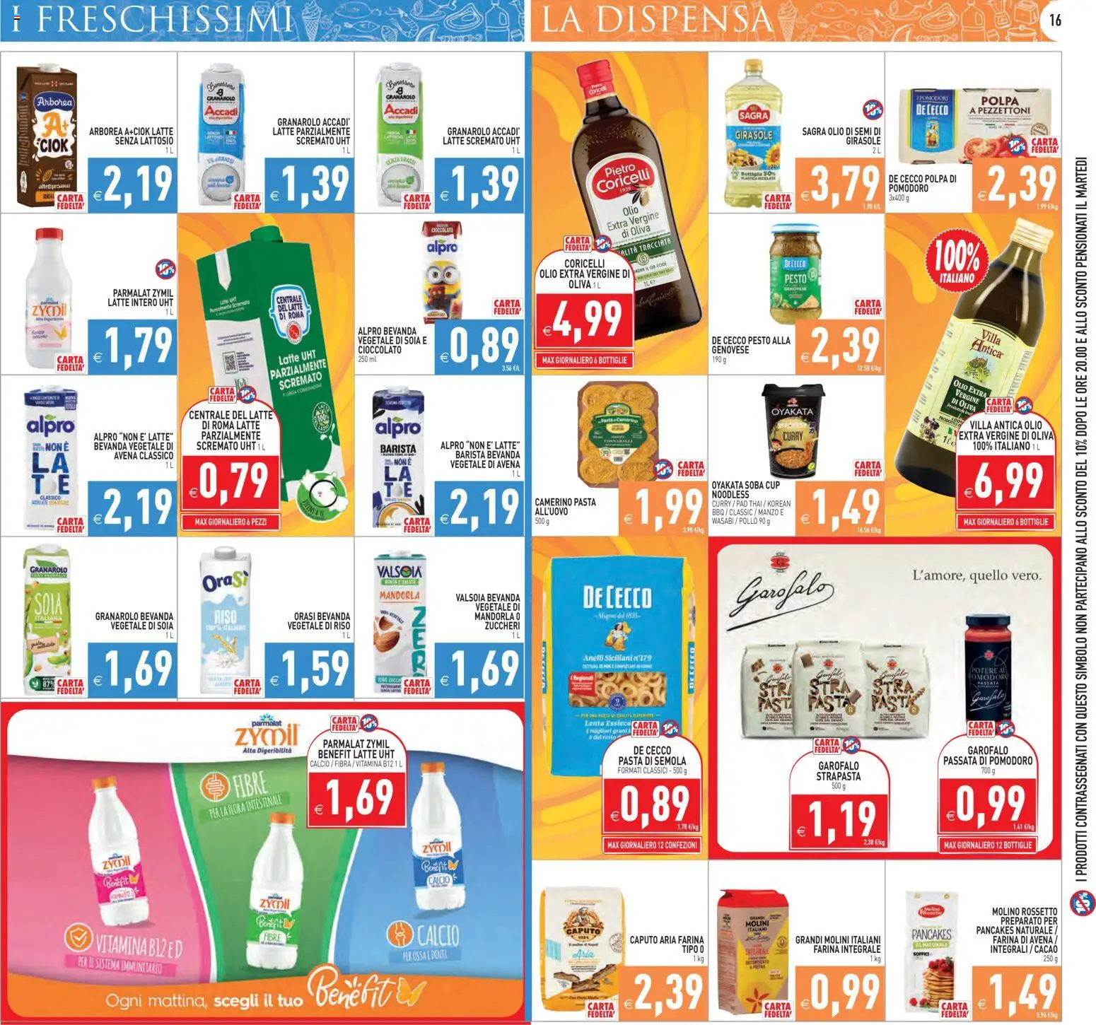 Volantino PIM Supermercati del 25.02.2026 | Pagina: 16 | Prodotti: Manzo, Farina, Passata di pomodoro, Olio extra vergine