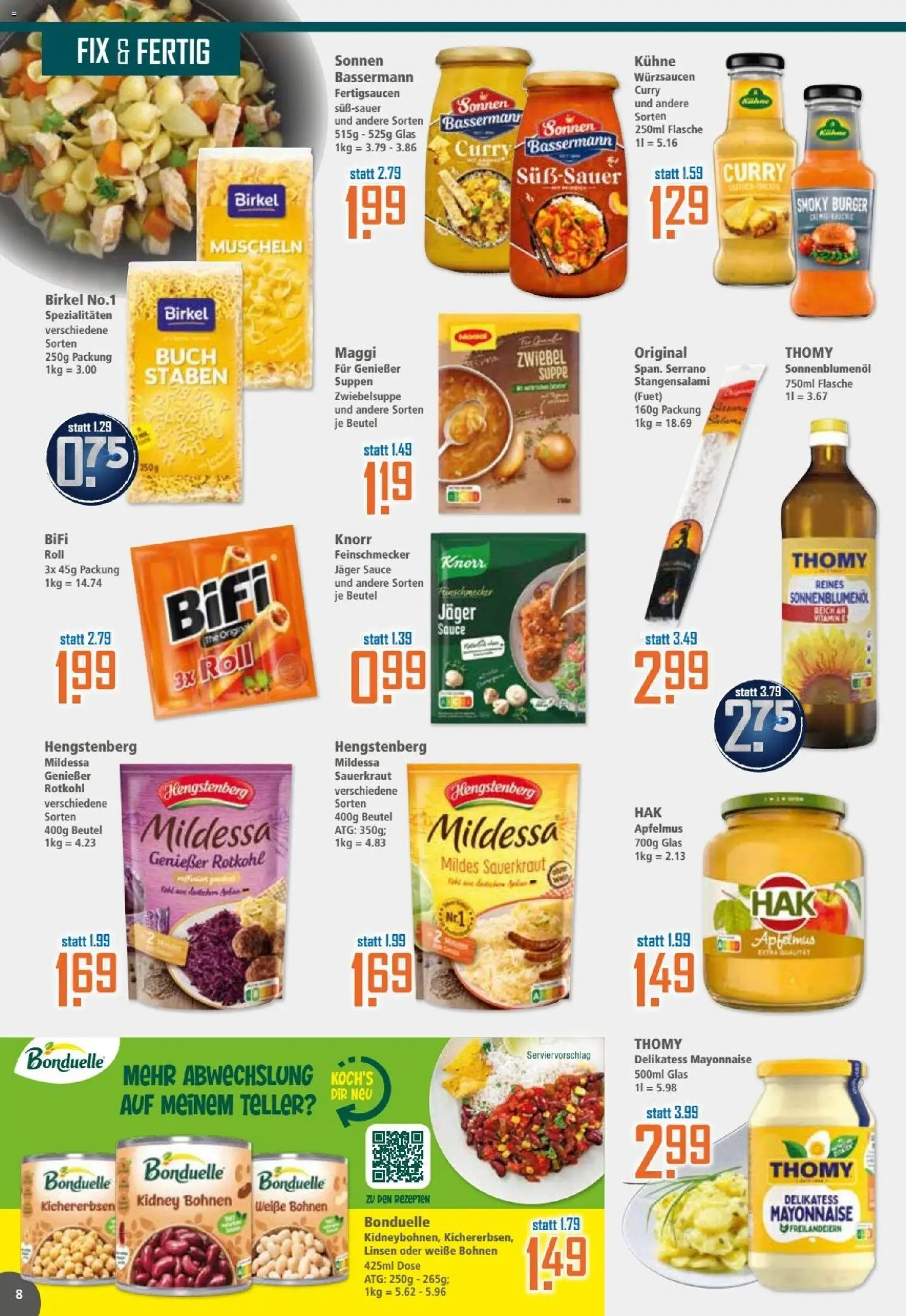 Klaas & Kock Prospekt – gültig ab 27.10.2025 | Seite: 8 | Produkte: Maggi, Bifi, Burger, Mayonnaise