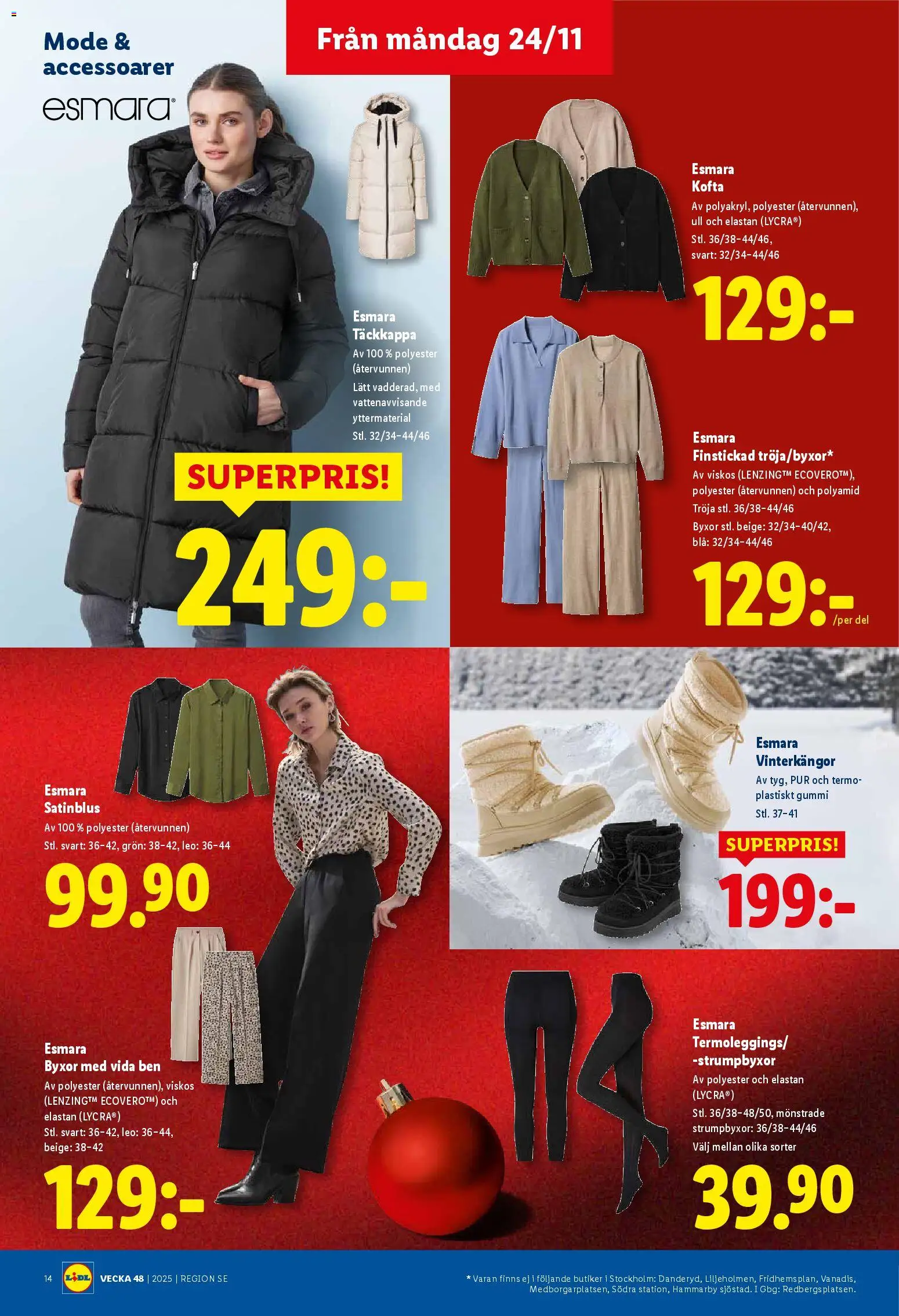 Lidl reklamblad aktuell från 24.11.2025 | Sida: 17 | Produkter: Tröja, Byxor, Kofta