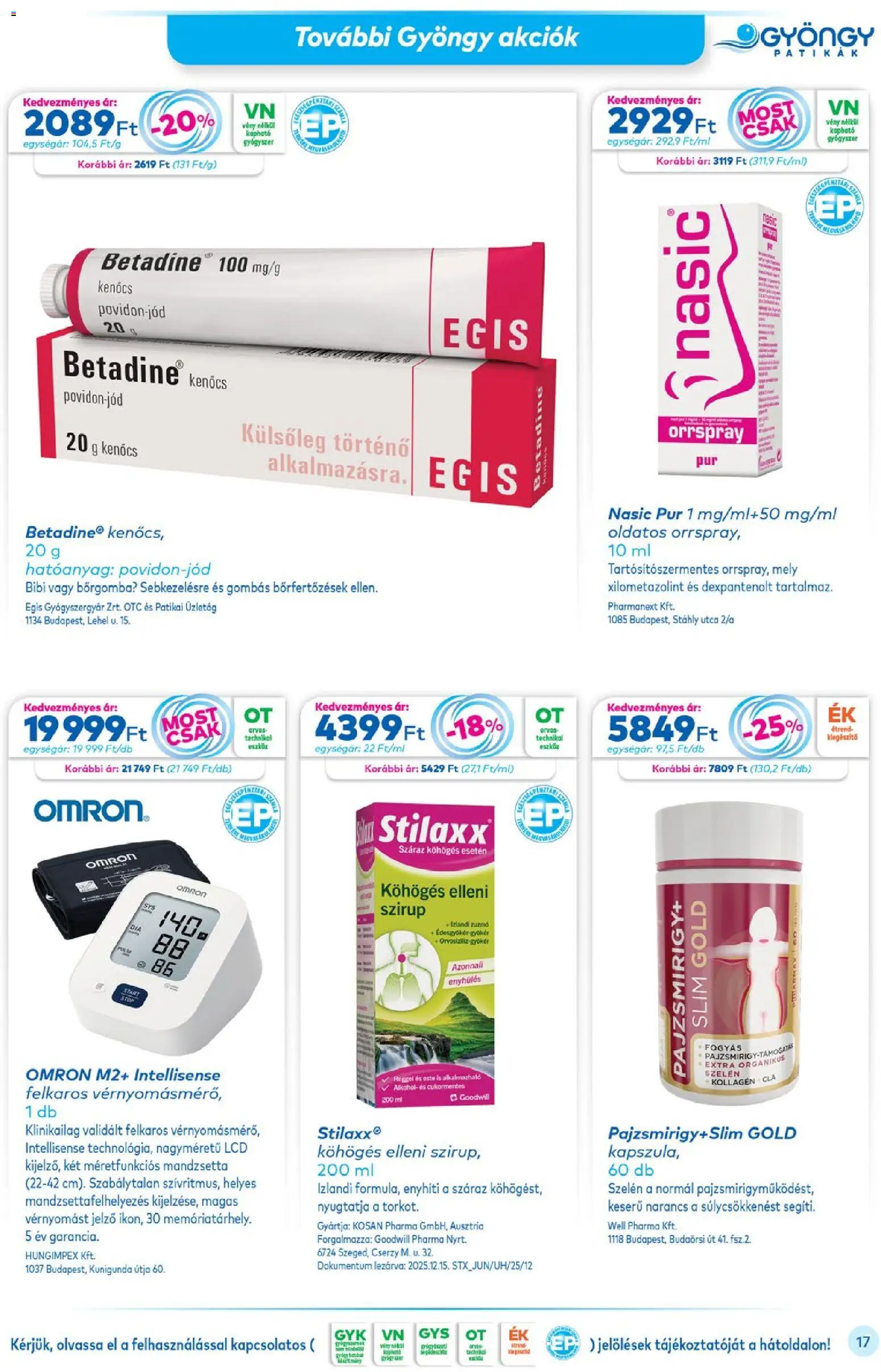 Gyöngy Patikák akciós ujság - amely érvényes a következő dátumtól: 01.02.2026 | Oldal: 17 | Termékek: Alkohol, Kollagén, Narancs