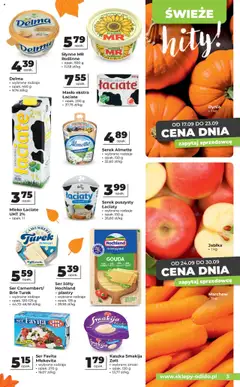 Odido Gazetka od 17.09.2025 | Strona: 3 | Produkty: Dynia, Ser favita, Jabłka, Twaróg