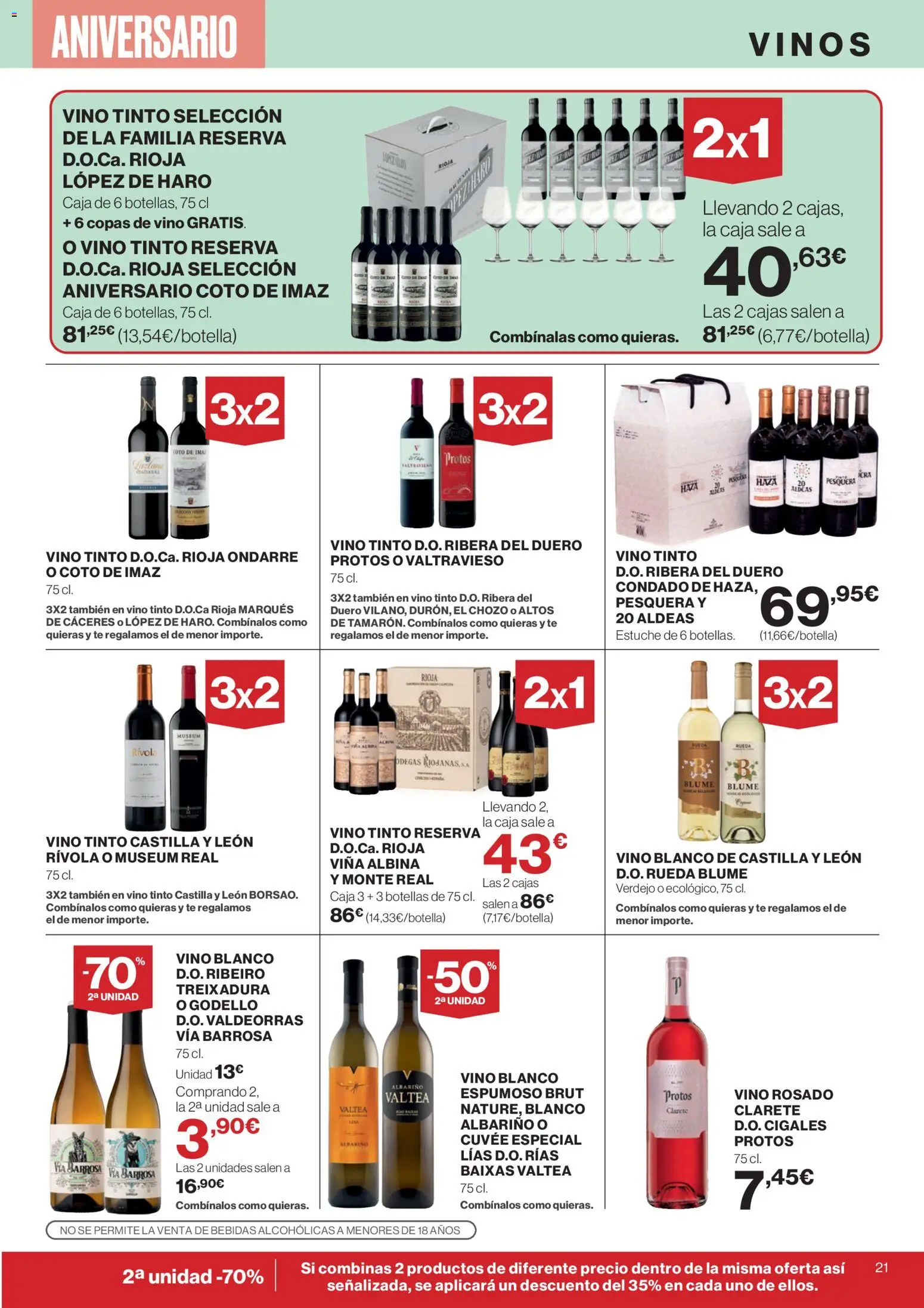 Supercor Canarias │ válido desde el 23.10.2025 | Página: 21 | Productos: Vino rosado, Vino, Té, Caja