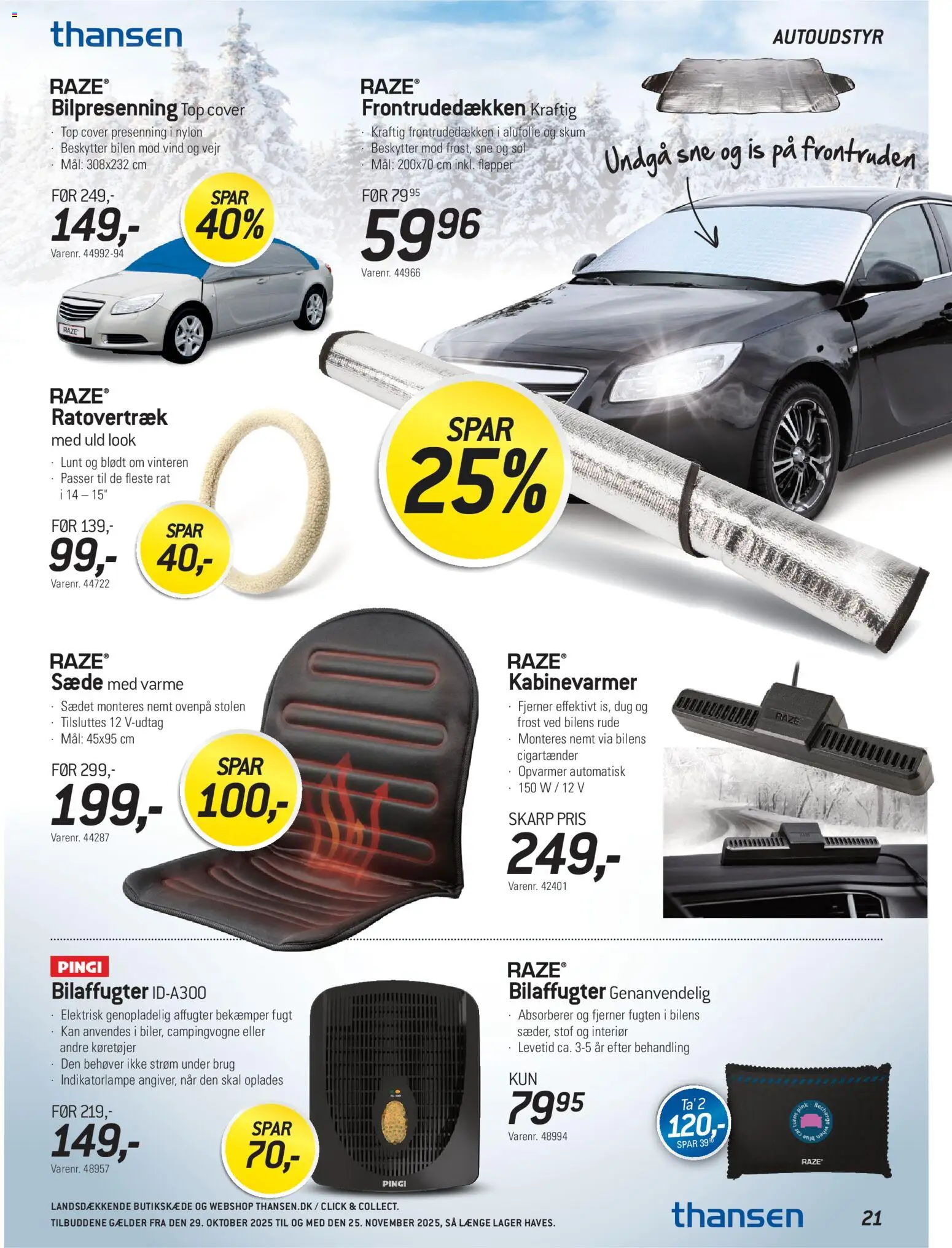 Thansen tilbudsavis – gyldig fra 29.10.2025 | Side: 21 | Produkter: Stof, Is
