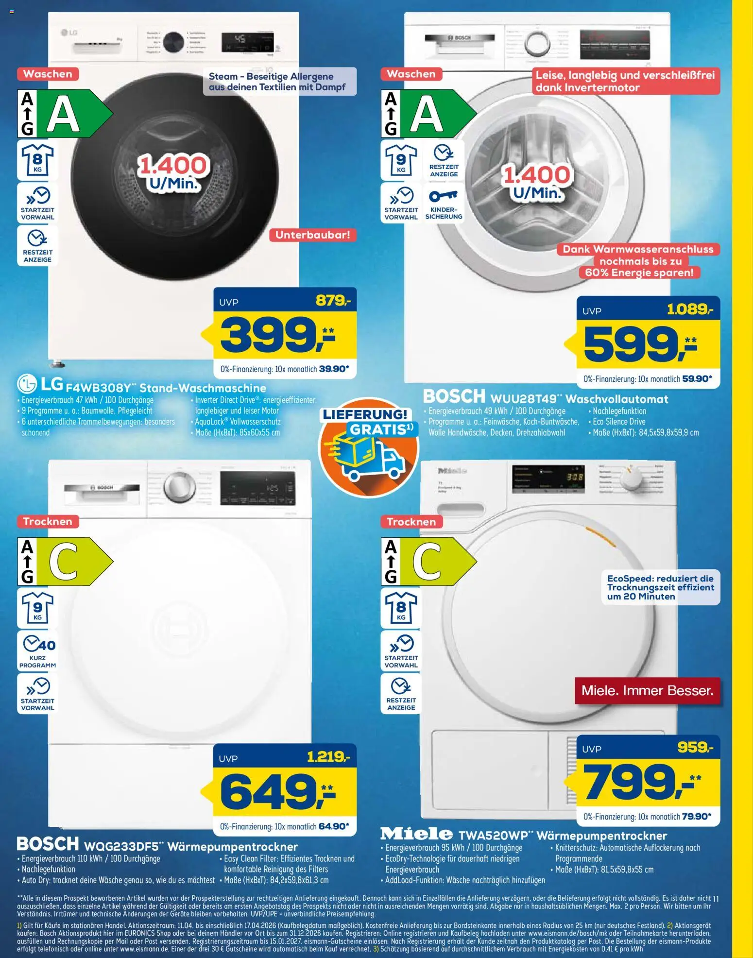 Euronics Prospekt Beilage – gültig ab 11.04.2026 | Seite: 11 | Produkte: Miele, Bosch