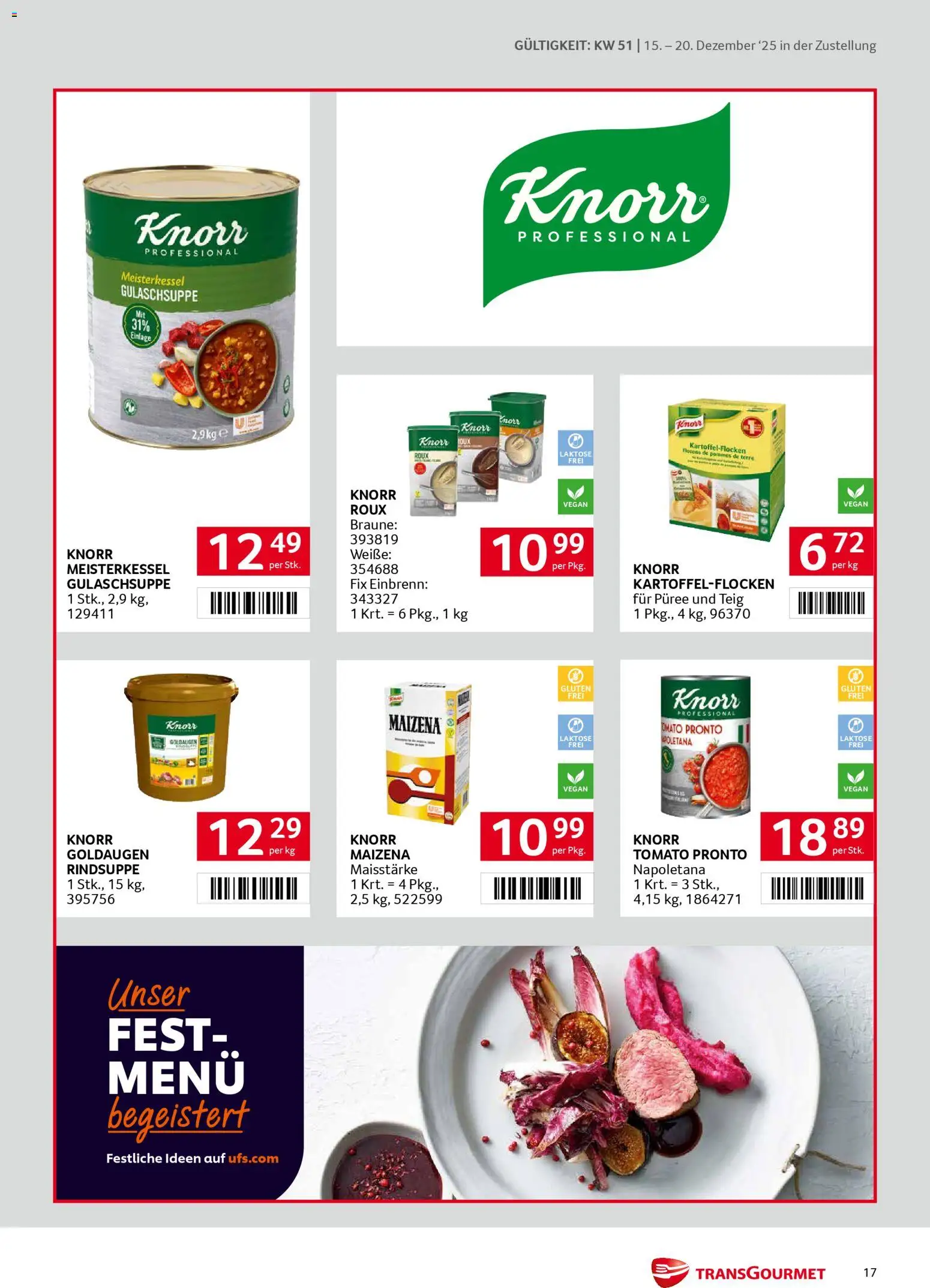 Transgourmet Zustellaktion gültig ab 15.12.2025 | Seite: 17
