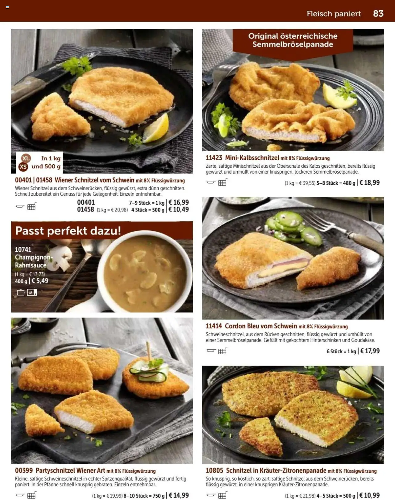 Bofrost Katalog – gültig ab 07.09.2025 | Seite: 83 | Produkte: Schnitzel, Fleisch