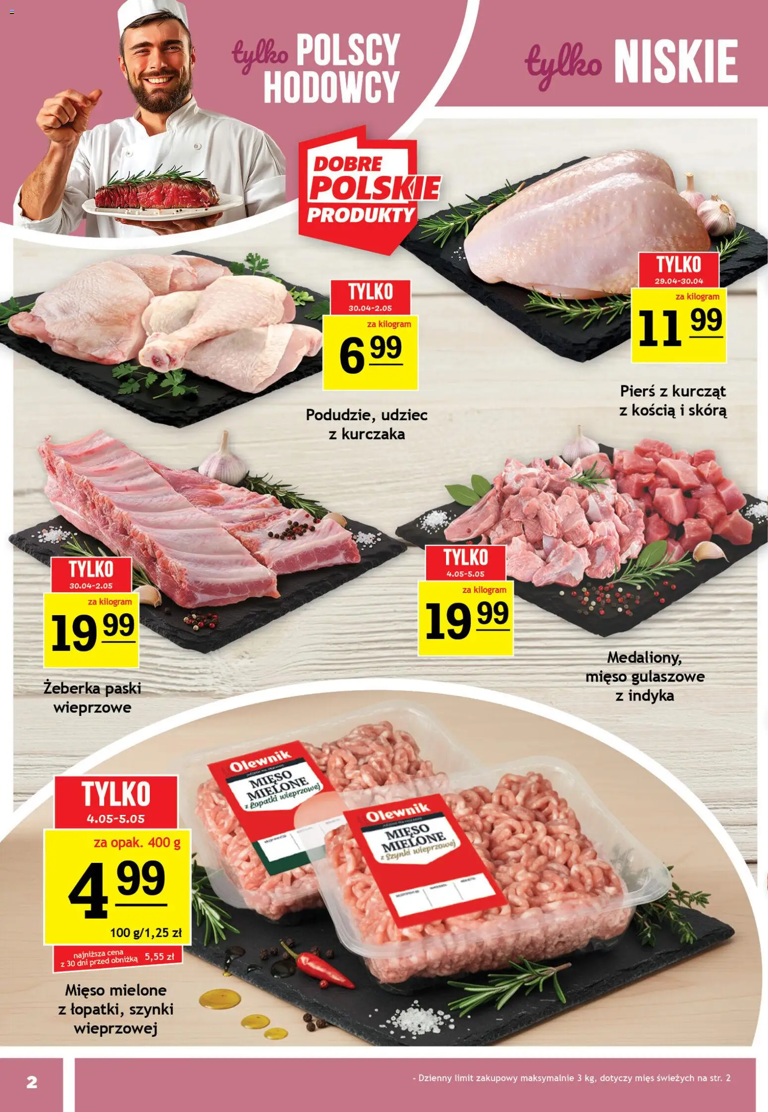 Gram Market gazetka od 29.04.2026 | Strona: 2 | Produkty: Mięso, Mięso mielone