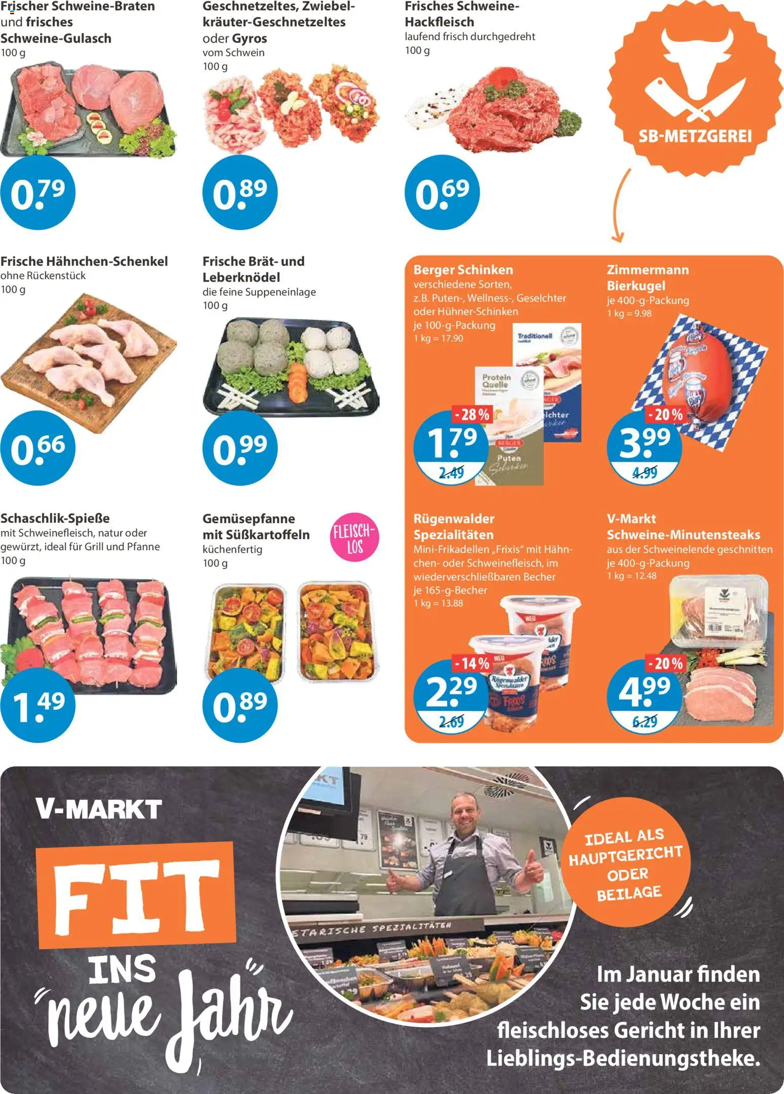 V-Markt - Schwaben / Oberbayern – gültig ab 02.01.2026 | Seite: 3 | Produkte: Schweinegulasch, Grill, Hahnchenschenkel, Fleisch