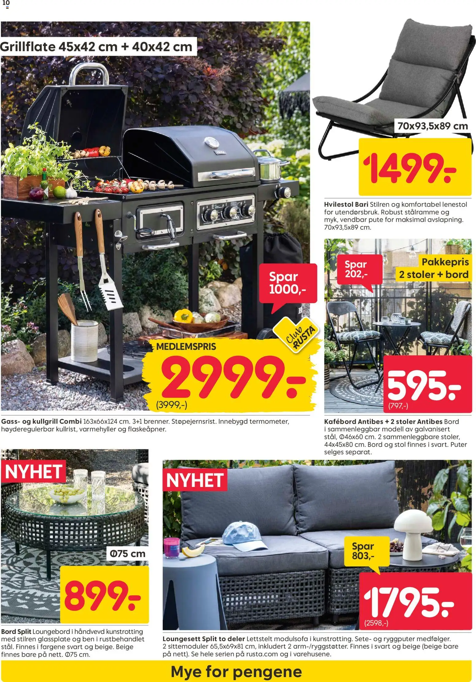 {H1} | Side: 10 | Produkter: Hvilestol, Pute, Bord, Stol