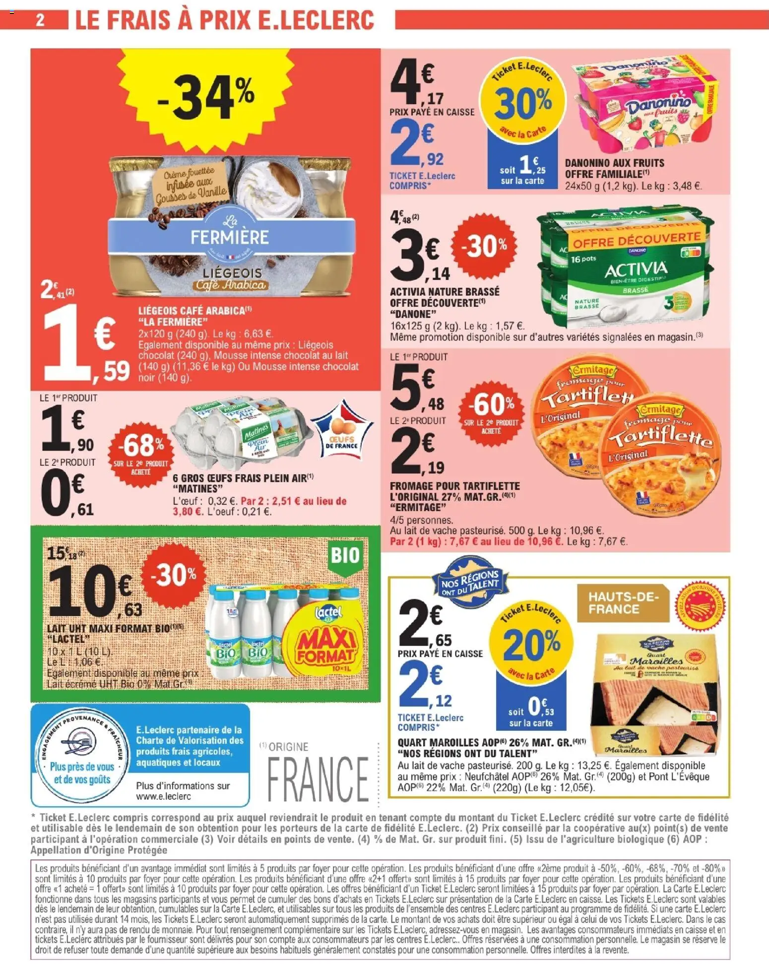 {H1} | Page: 2 | Produits: Mousse, Œufs, Café, Chocolat