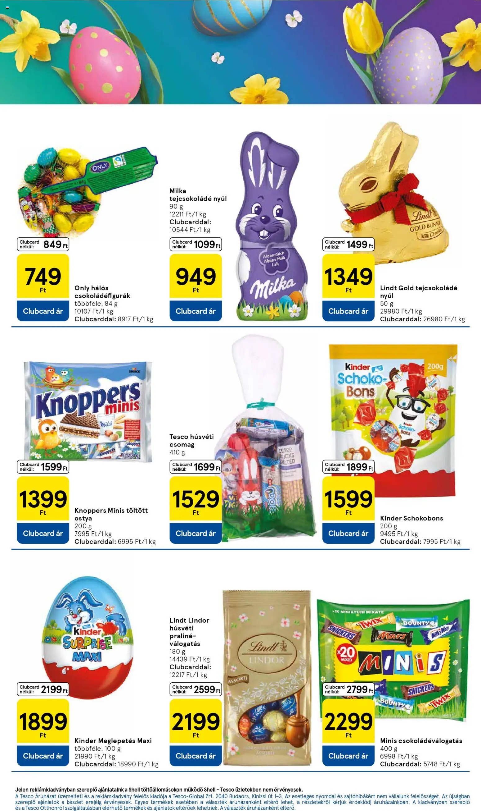 Tesco akciós ujság - amely érvényes a következő dátumtól: 26.03.2026 | Oldal: 5 | Termékek: Praliné, Tejcsokoládé, Snickers