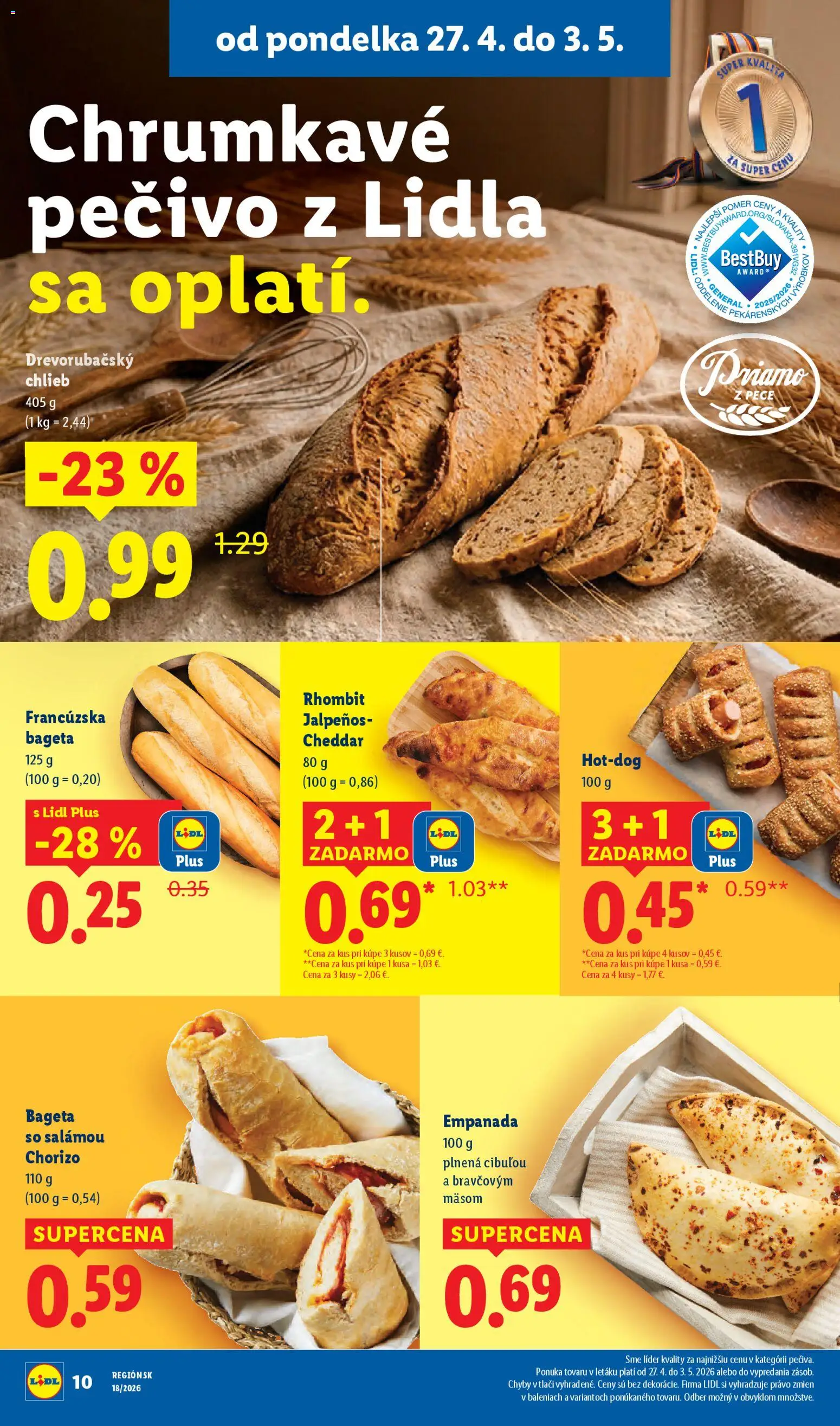 Nové Lidl akcie – leták je platný od 27.04.2026 | Strana: 12 | Produkty: Chlieb