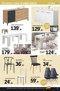 Vista previa E.Leclerc folleto válido desde el 21.01.2026 | Página: 5 | Productos: Cocina, Mesa, Armario, Aparador