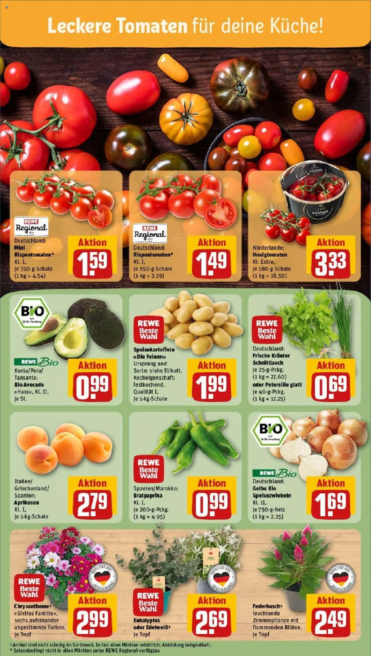 Rewe prospekt Gau-Odernheim	 - gültig ab dem 13.07.2025 | Seite: 7 | Produkte: Küche, Tomaten, Avocado, Petersilie