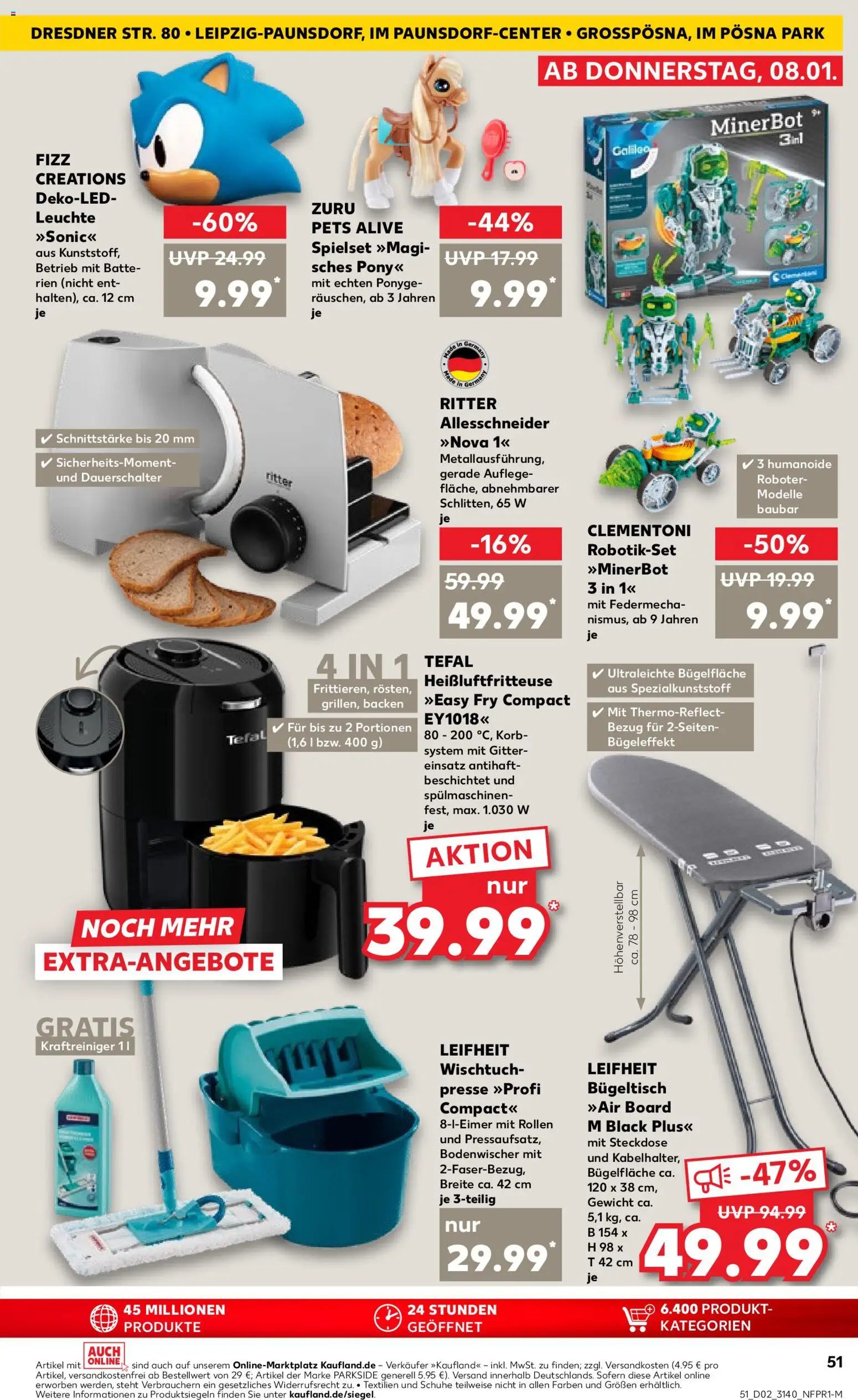 Kaufland prospekt Leipzig	 – gültig ab 08.01.2026 | Seite: 51 | Produkte: Roboter, Presse, Korb, Heißluftfritteuse