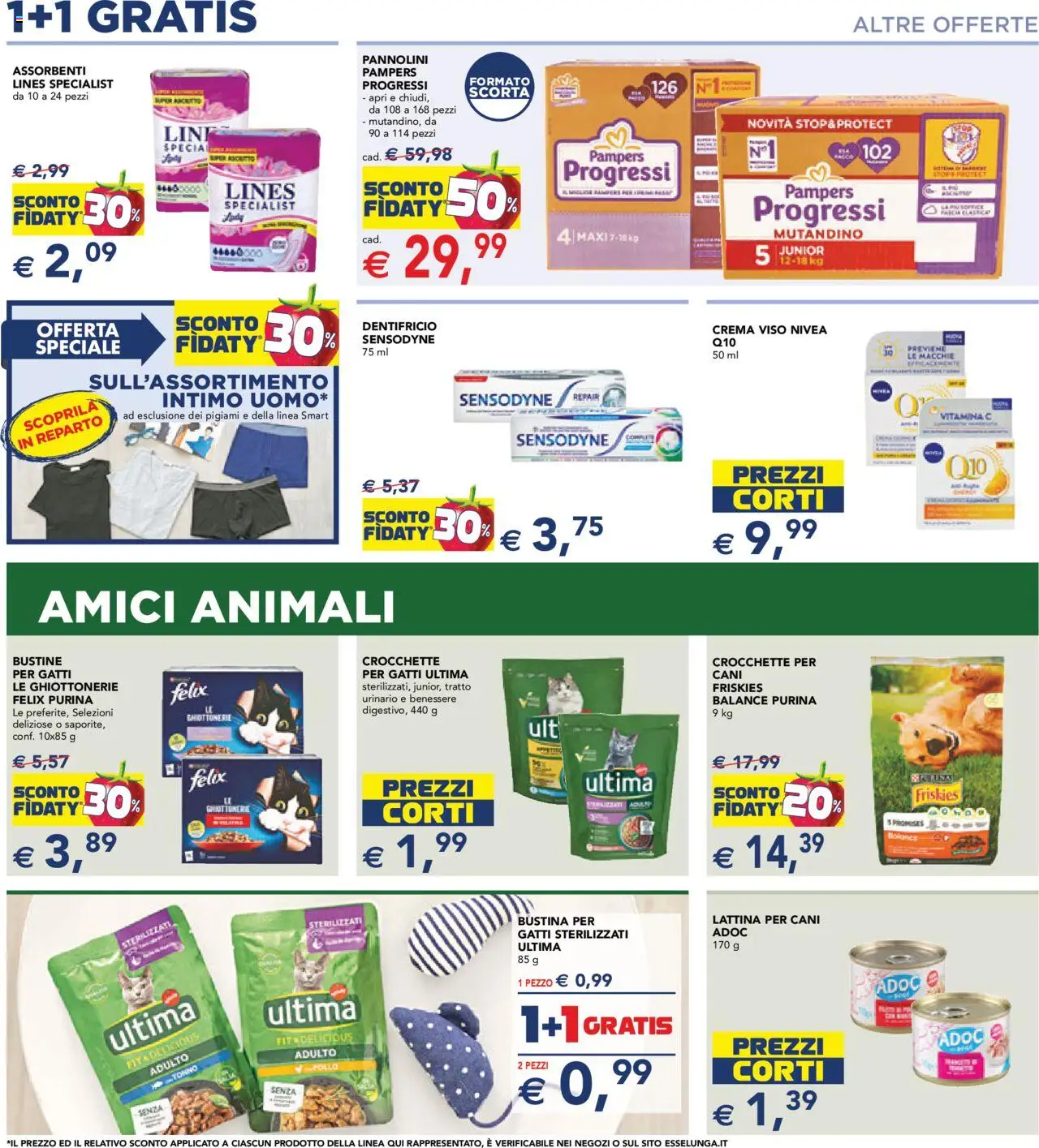 Volantino Esselunga S del 28.08.2025 | Pagina: 13 | Prodotti: Pannolini, Dentifricio, Crema viso, Tonno