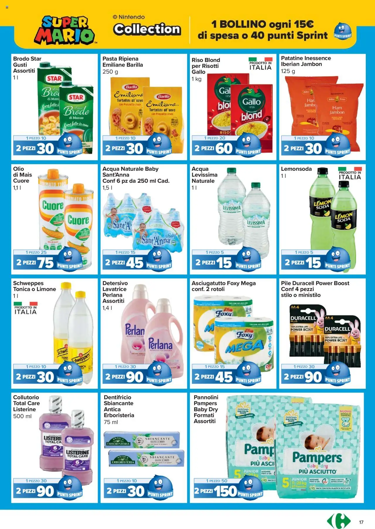 Volantino Carrefour del 18.09.2025 | Pagina: 17 | Prodotti: Collutorio, Limone, Prosciutto, Pampers