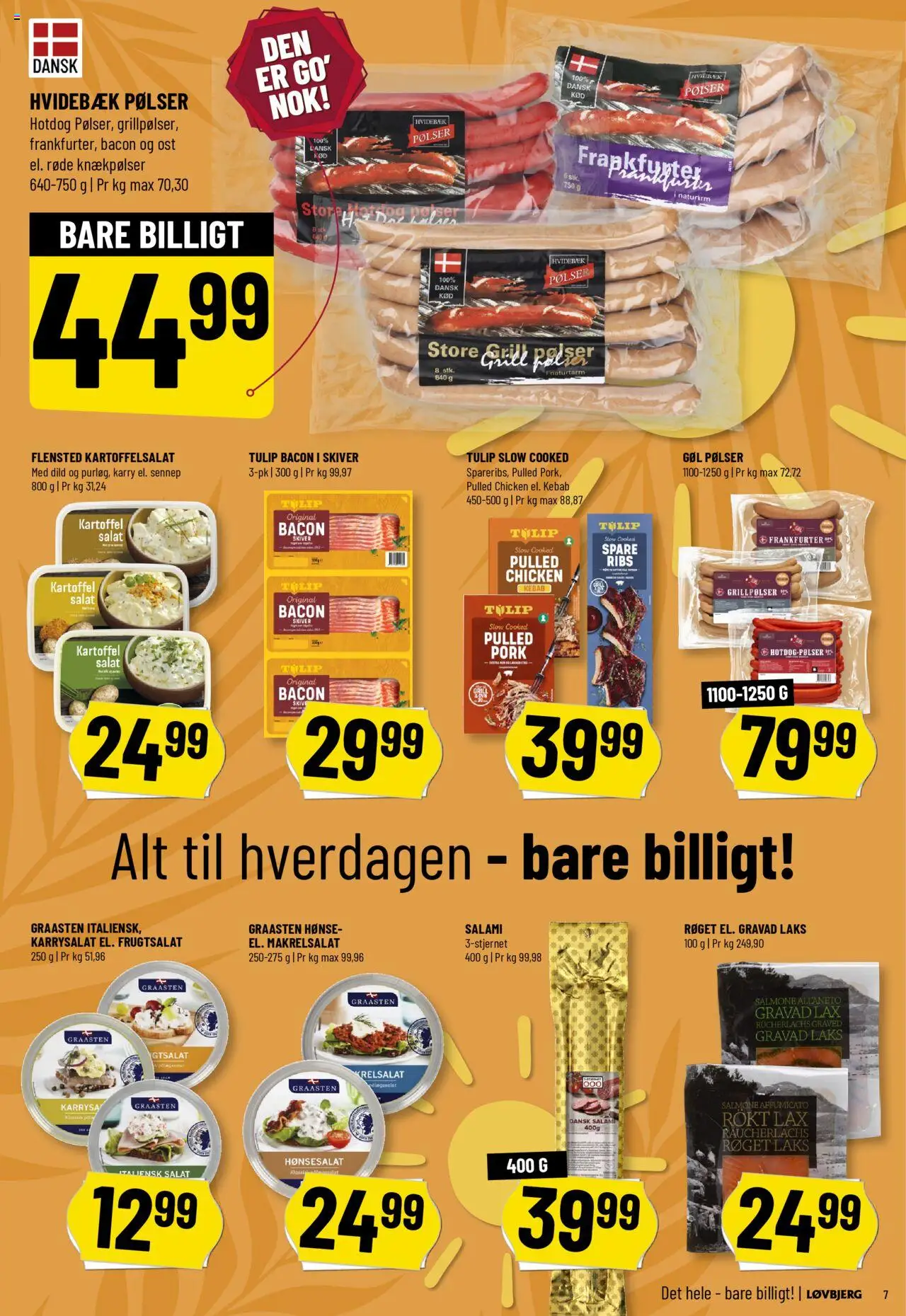 Løvbjerg Tilbudsavis gyldig fra 08.08.2025 | Side: 7 | Produkter: Kartoffelsalat, Ribs, Salat, Kebab