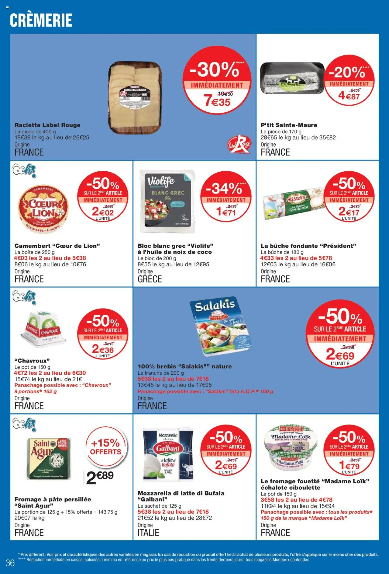 {H1} | Page: 36 | Produits: Échalote, Raclette, Fromage, Noix