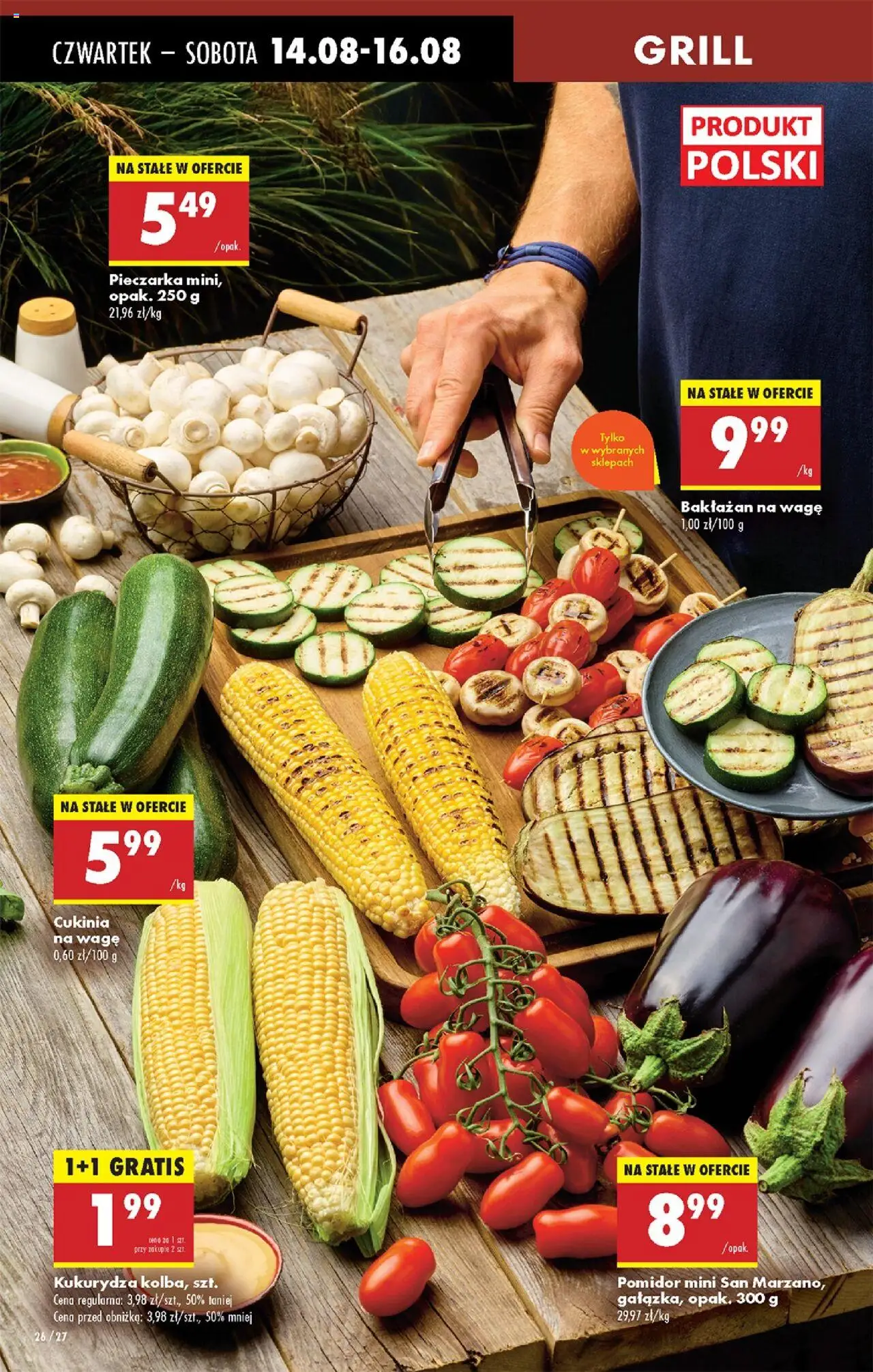 Biedronka gazetka - Oferta w tym tygodniu od 14.08.2025 | Strona: 28 | Produkty: Bakłażan, Grill, Kukurydza, Cukinia