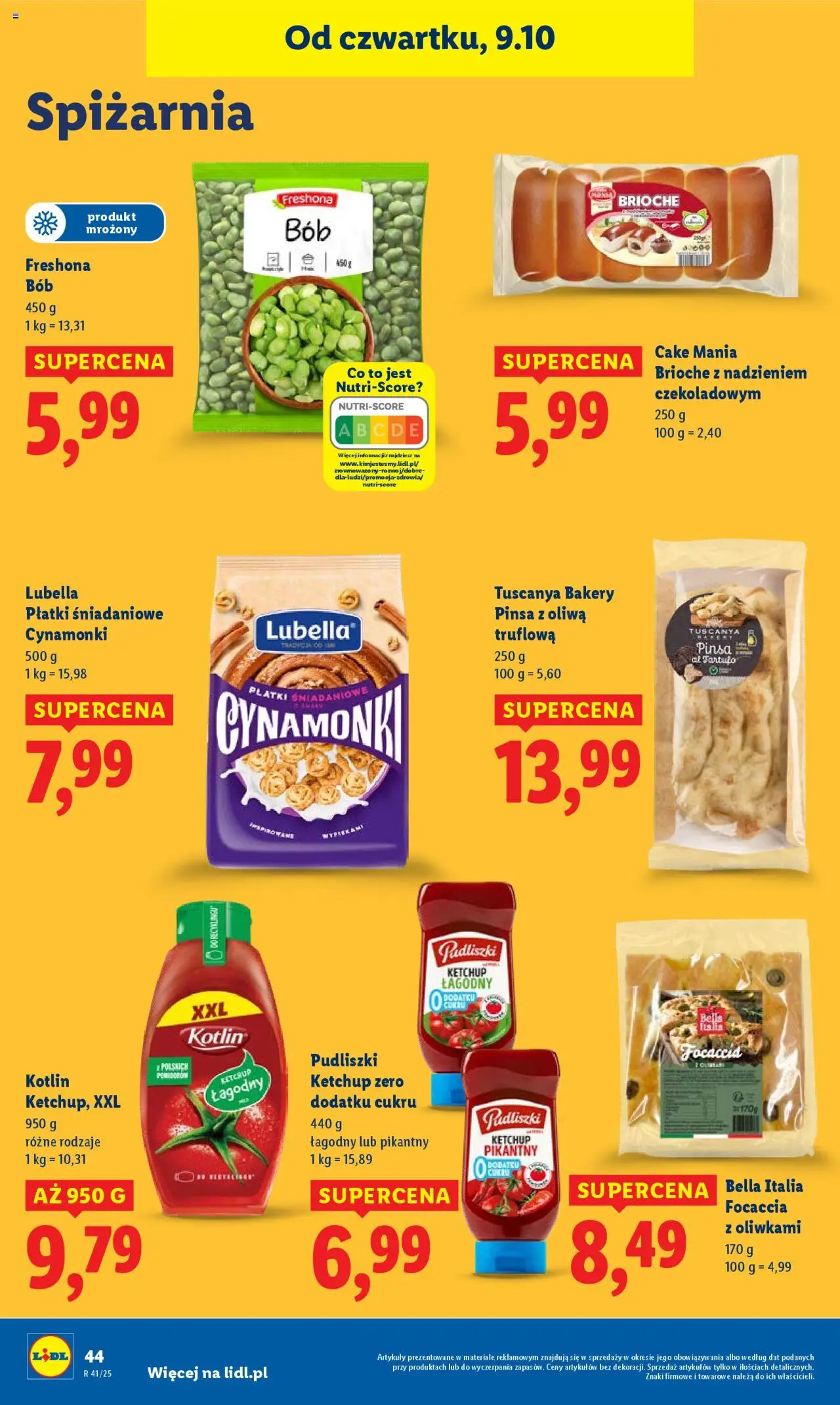 Lidl Gazetka od 09.10.2025 | Strona: 50 | Produkty: Cynamon, Ketchup, Ketchup pudliszki, Płatki śniadaniowe
