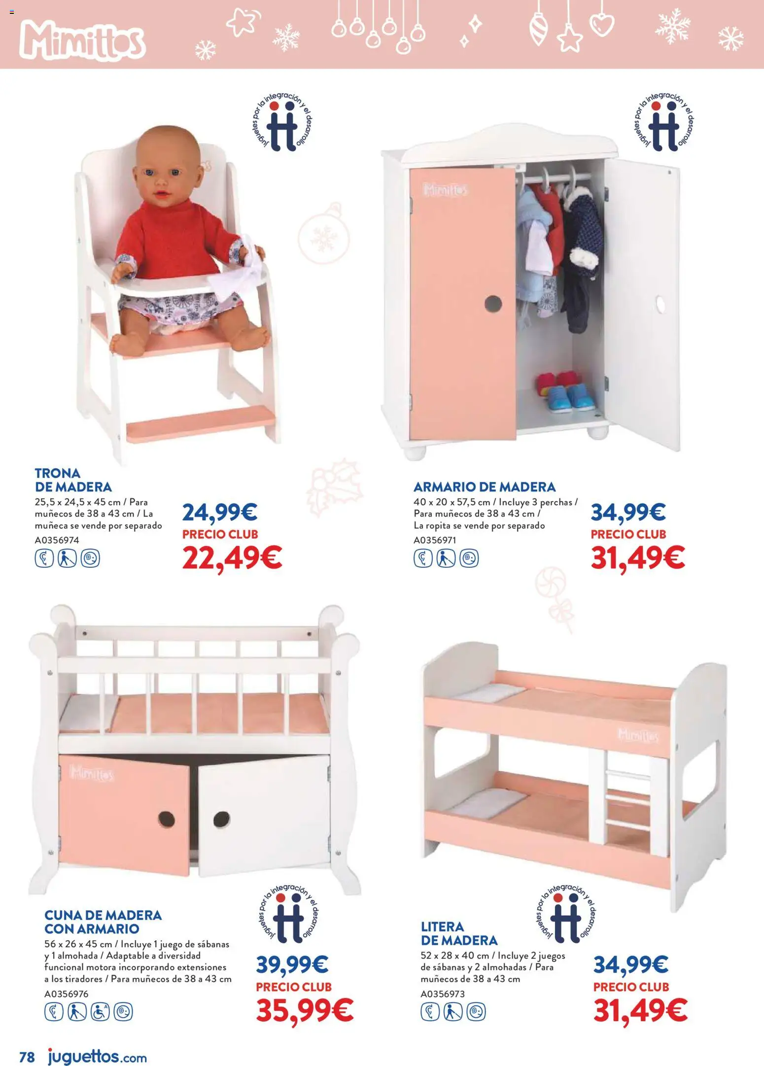 Juguettos catálogo Navidad │ válido desde el 27.10.2025 | Página: 78 | Productos: Juego de sábanas, Juguetes, Armario, Cuna