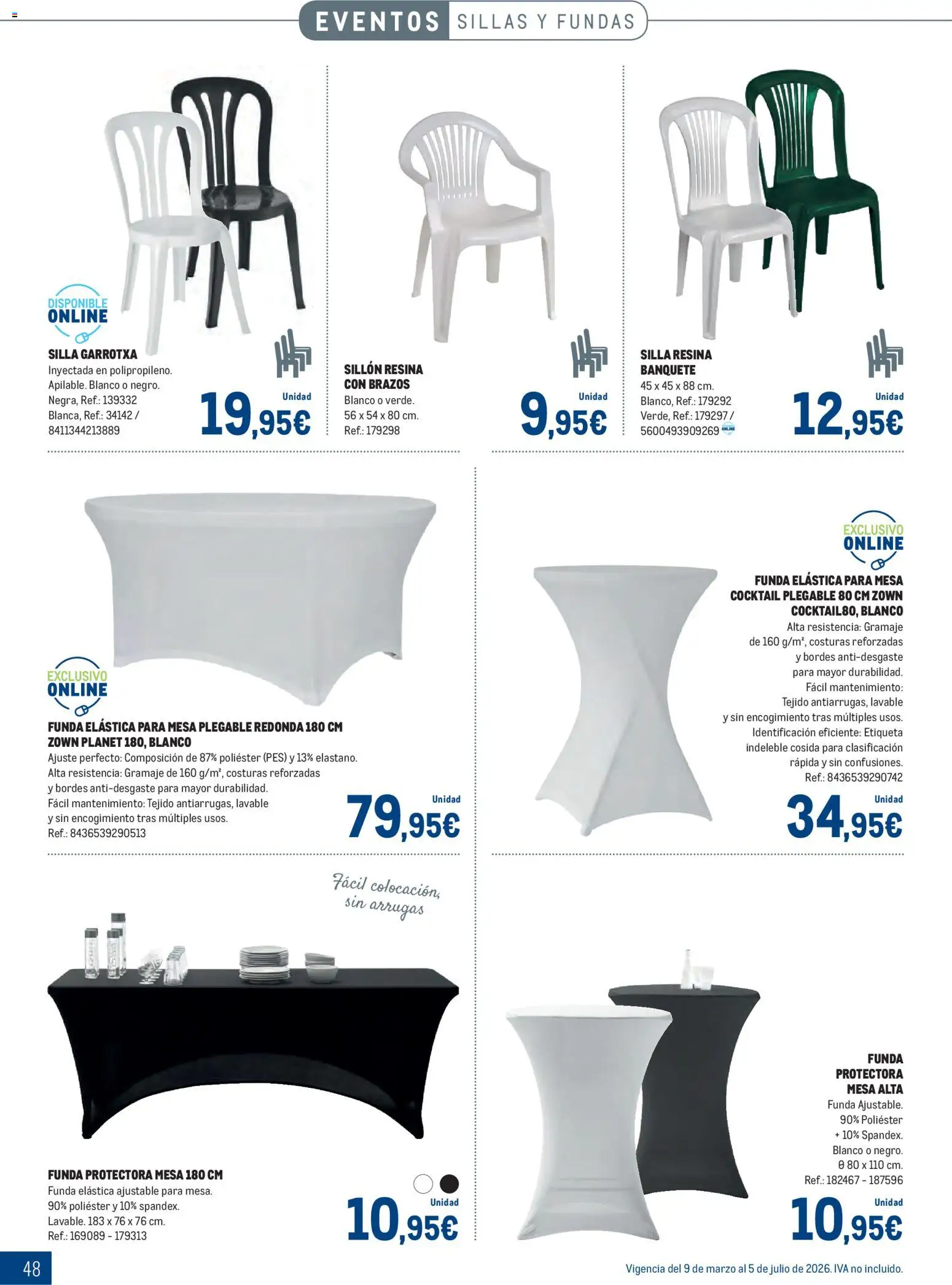 Makro - Especial Terrazas │ válido desde el 09.03.2026 | Página: 48 | Productos: Funda, Sillón, Mesa, Mesa alta