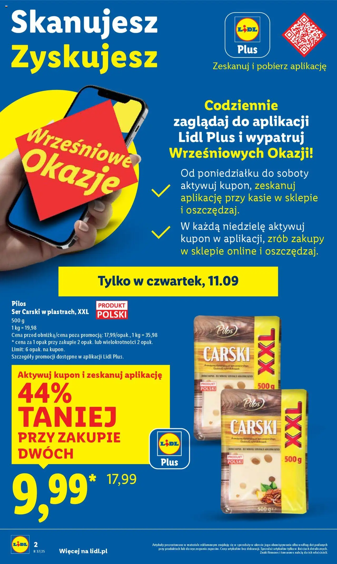 Lidl Gazetka od 11.09.2025 | Strona: 2 | Produkty: Ser